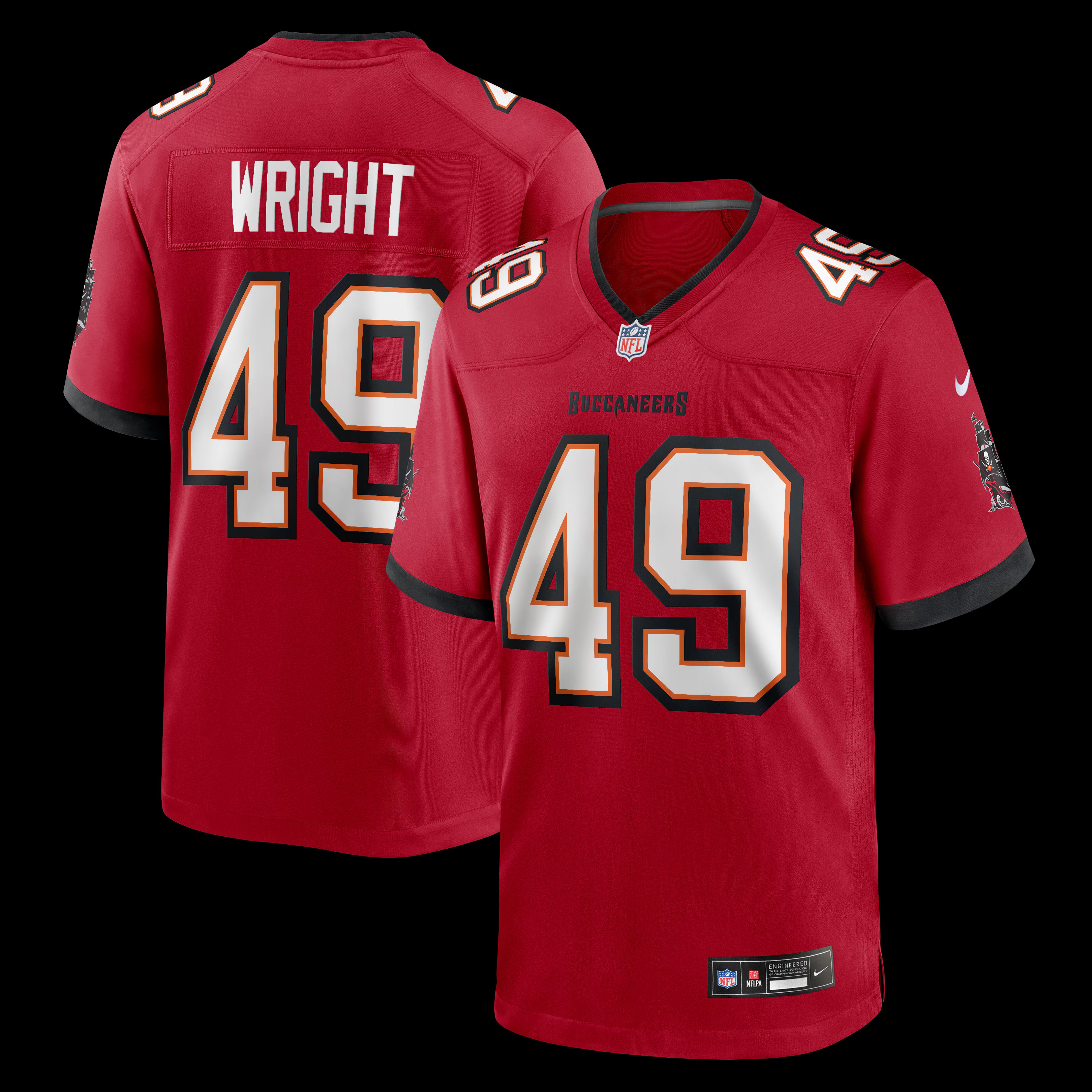 Owen Wright Tampa Bay Buccaneers Nike Team  Game Jersey -  Red