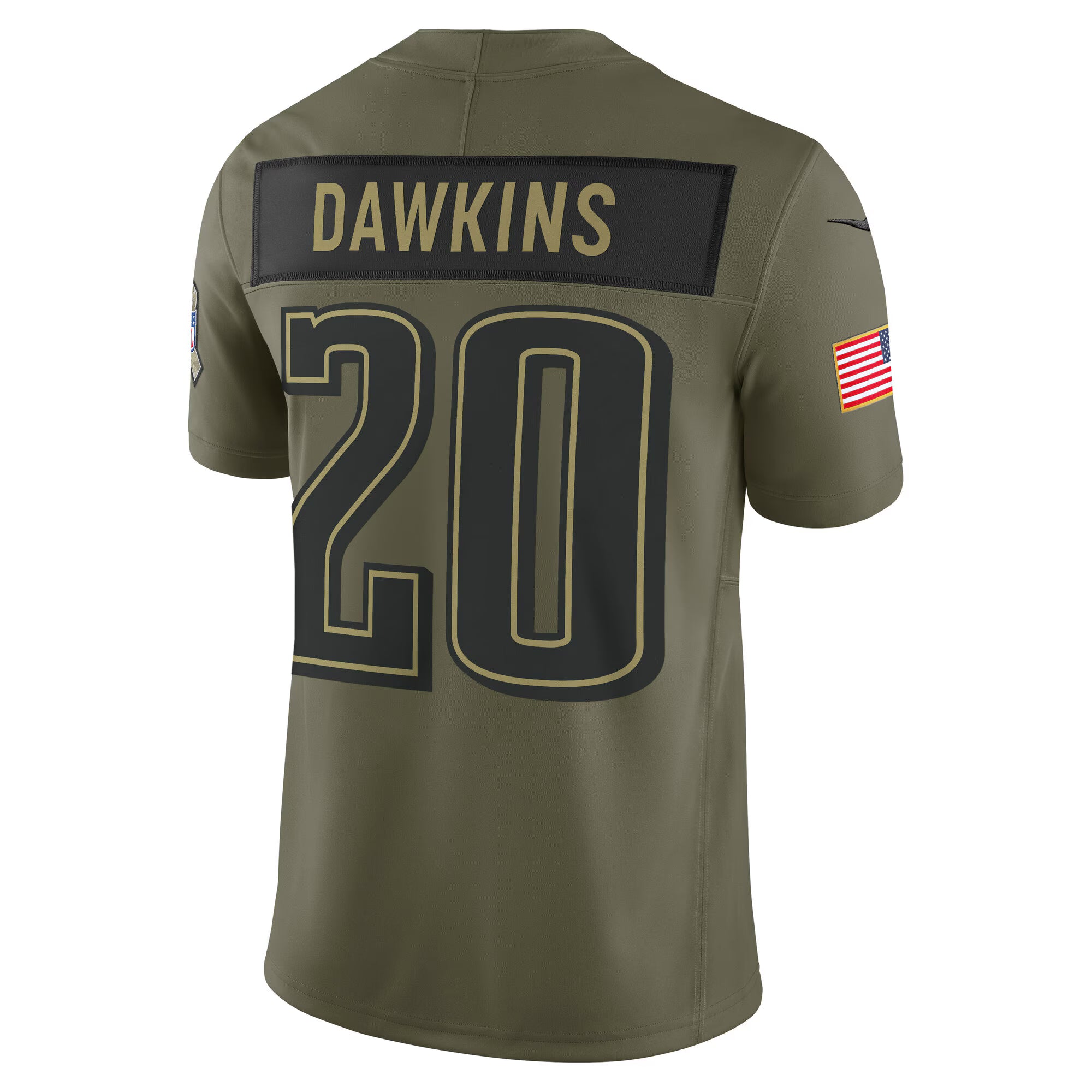 Brian Dawkins Philadelphia Eagles Nike 2025 Salute to Service Retired Limited Jersey - Olive