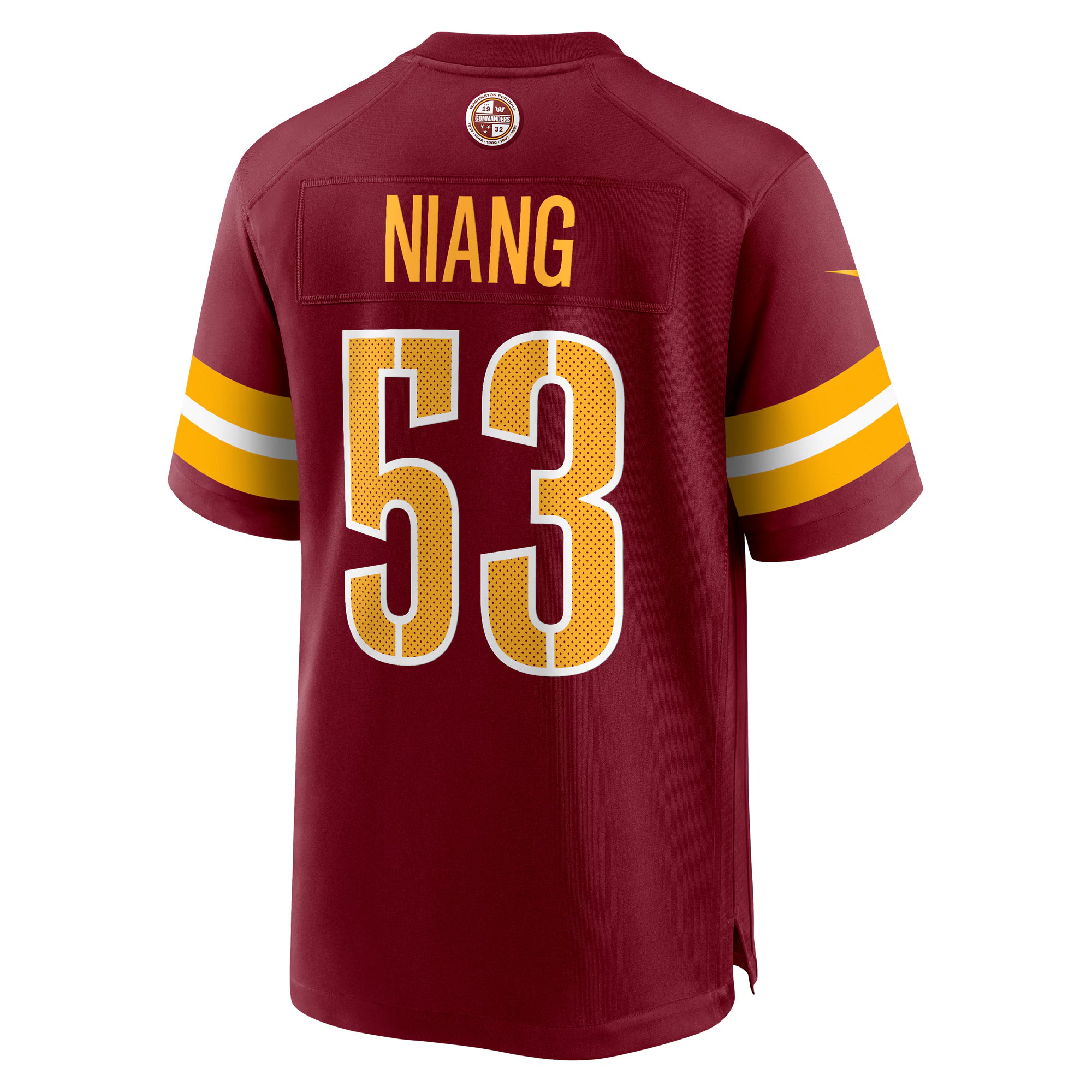 Lucas Niang Washington Commanders Nike Team Game Jersey -  Burgundy