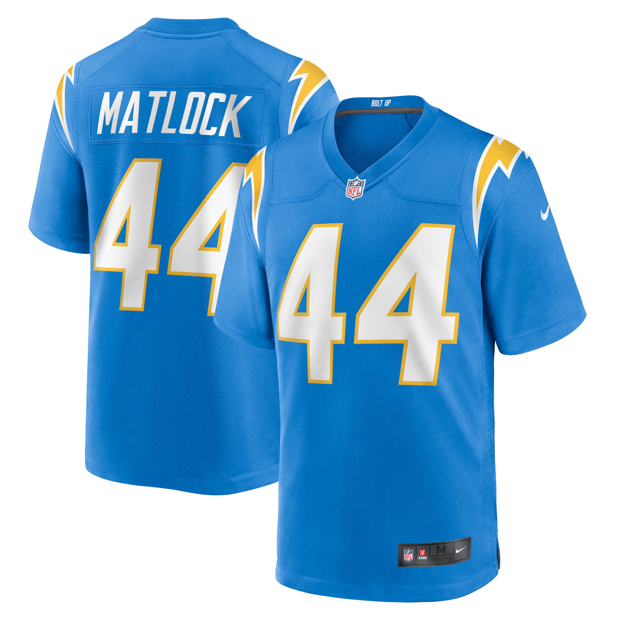 Scott Matlock Los Angeles Chargers Nike Team Game Jersey -  Powder Blue