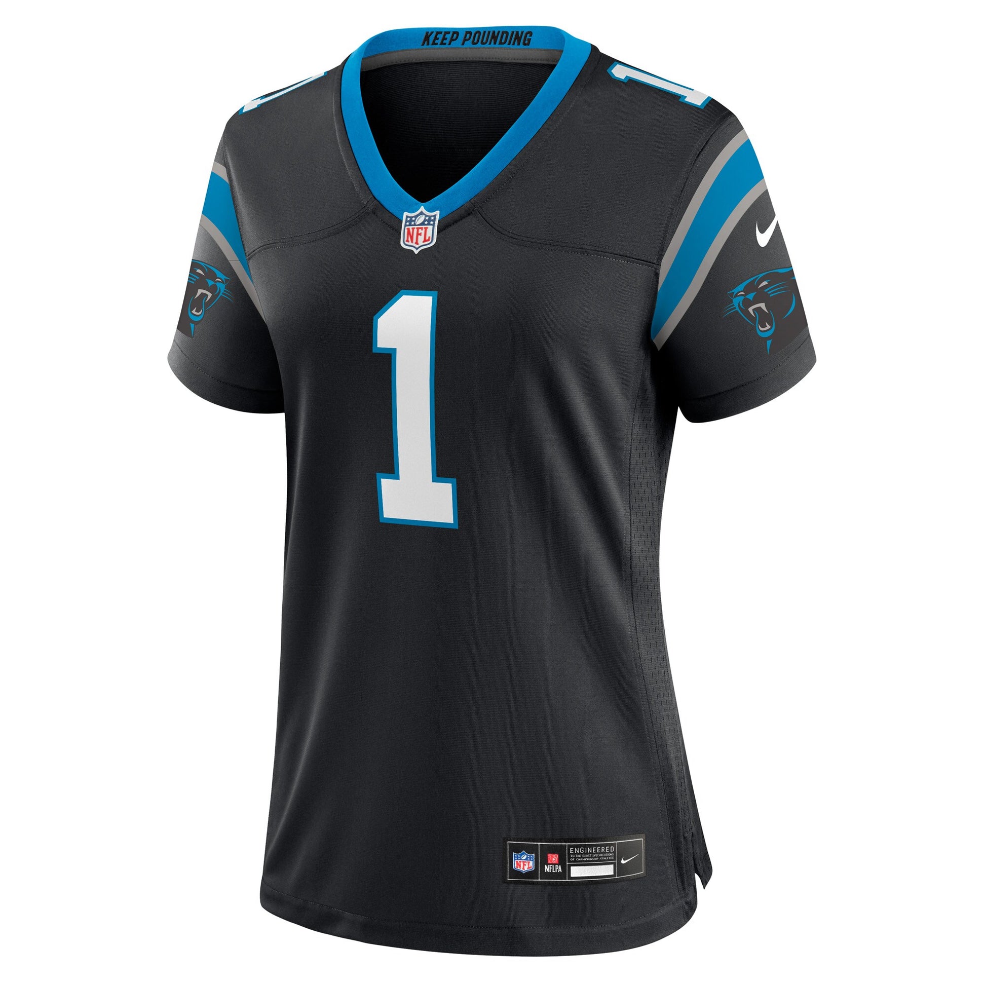 Number 1 Bride Carolina Panthers Nike Women's Game Jersey - Black