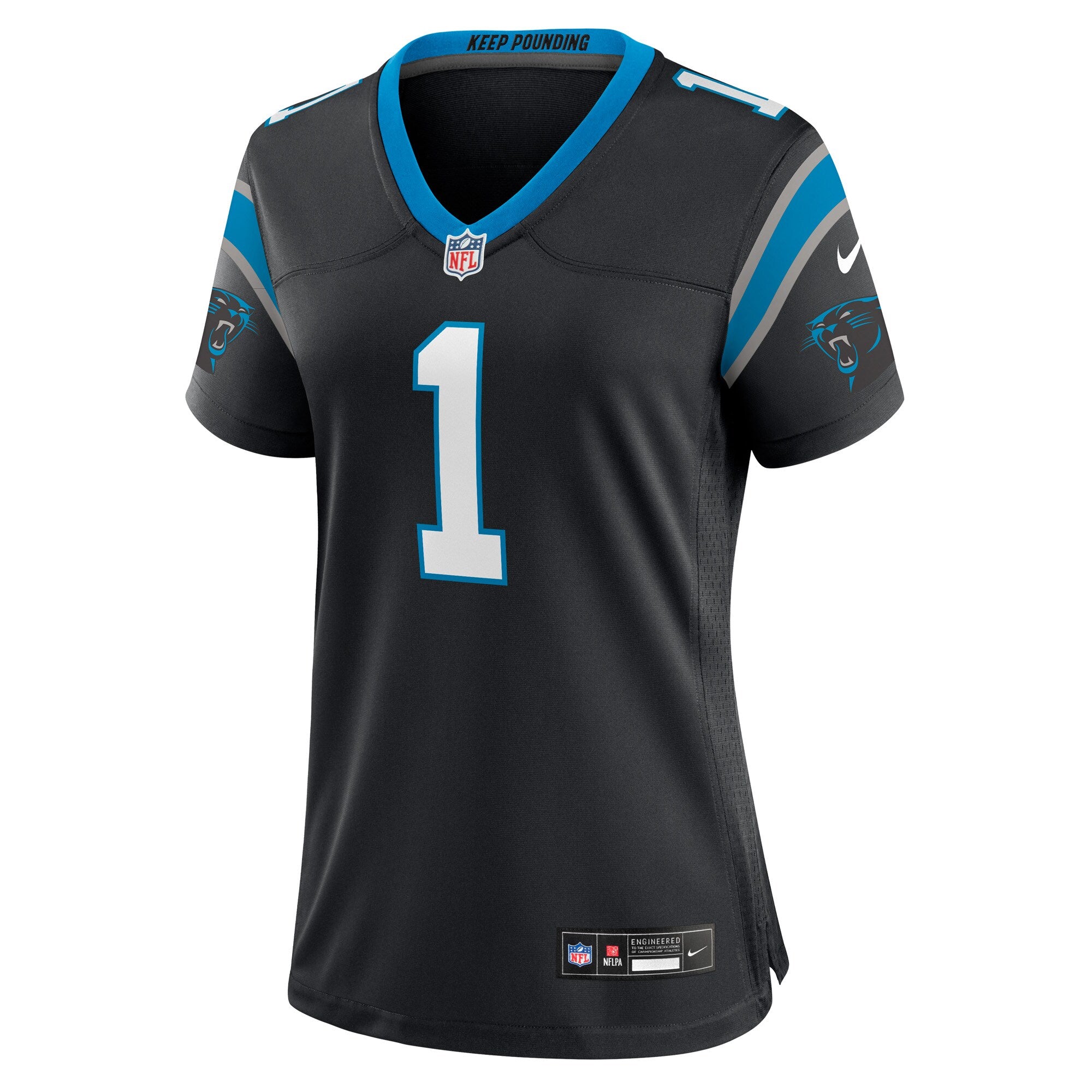 Number 1 Bride Carolina Panthers Nike Women's Game Jersey - Black