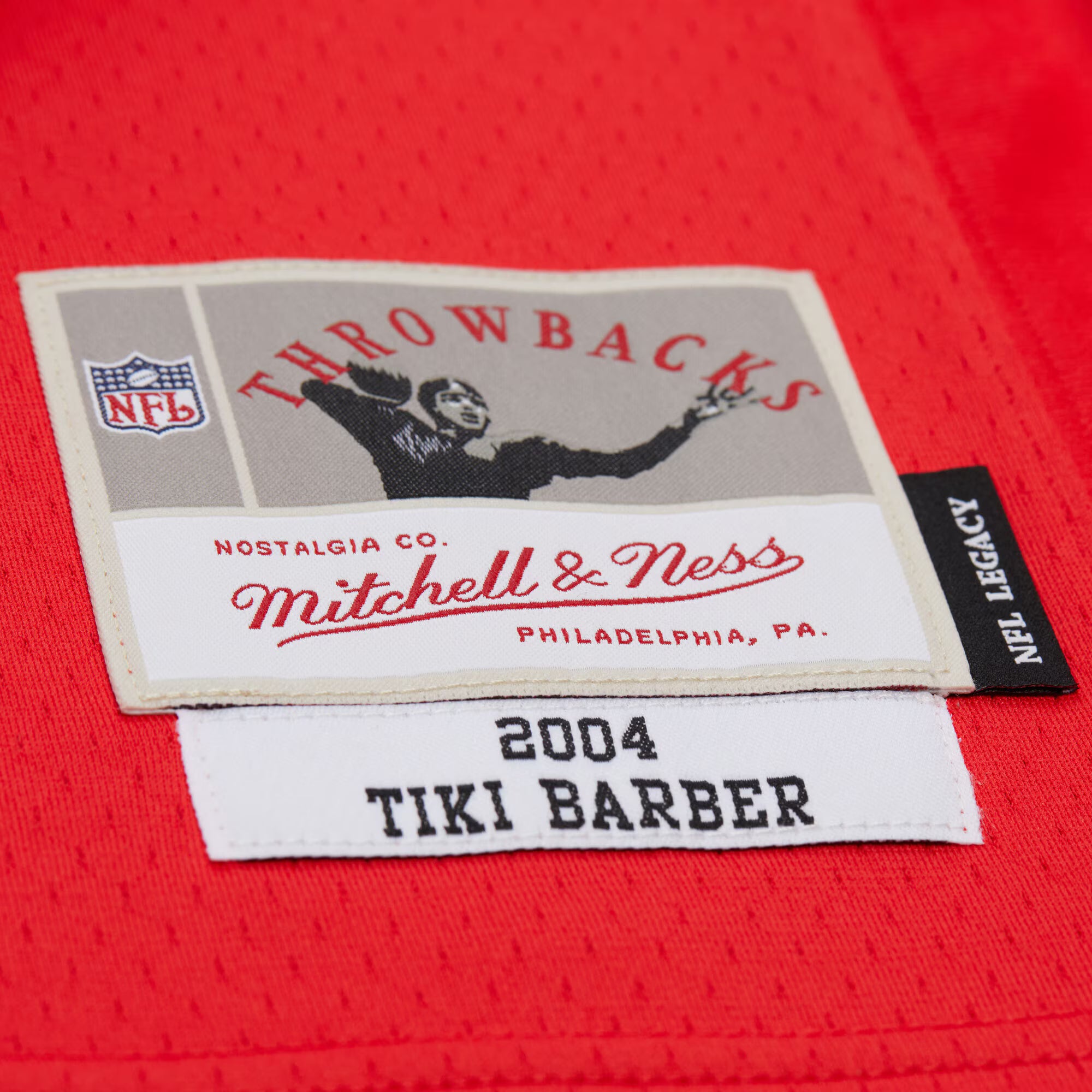 Tiki Barber New York Giants Mitchell &amp; Ness 2004 Legacy Replica Jersey - Red