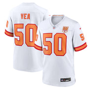 Vita Vea '76 Tampa Bay Buccaneers Nike 50th Season Game Jersey - White