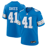 Gunnar Oakes Detroit Lions Nike Team Game Jersey -  Blue