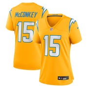 Ladd McConkey Los Angeles Chargers Nike Women's Alternate Charger Power Game Jersey - Gold