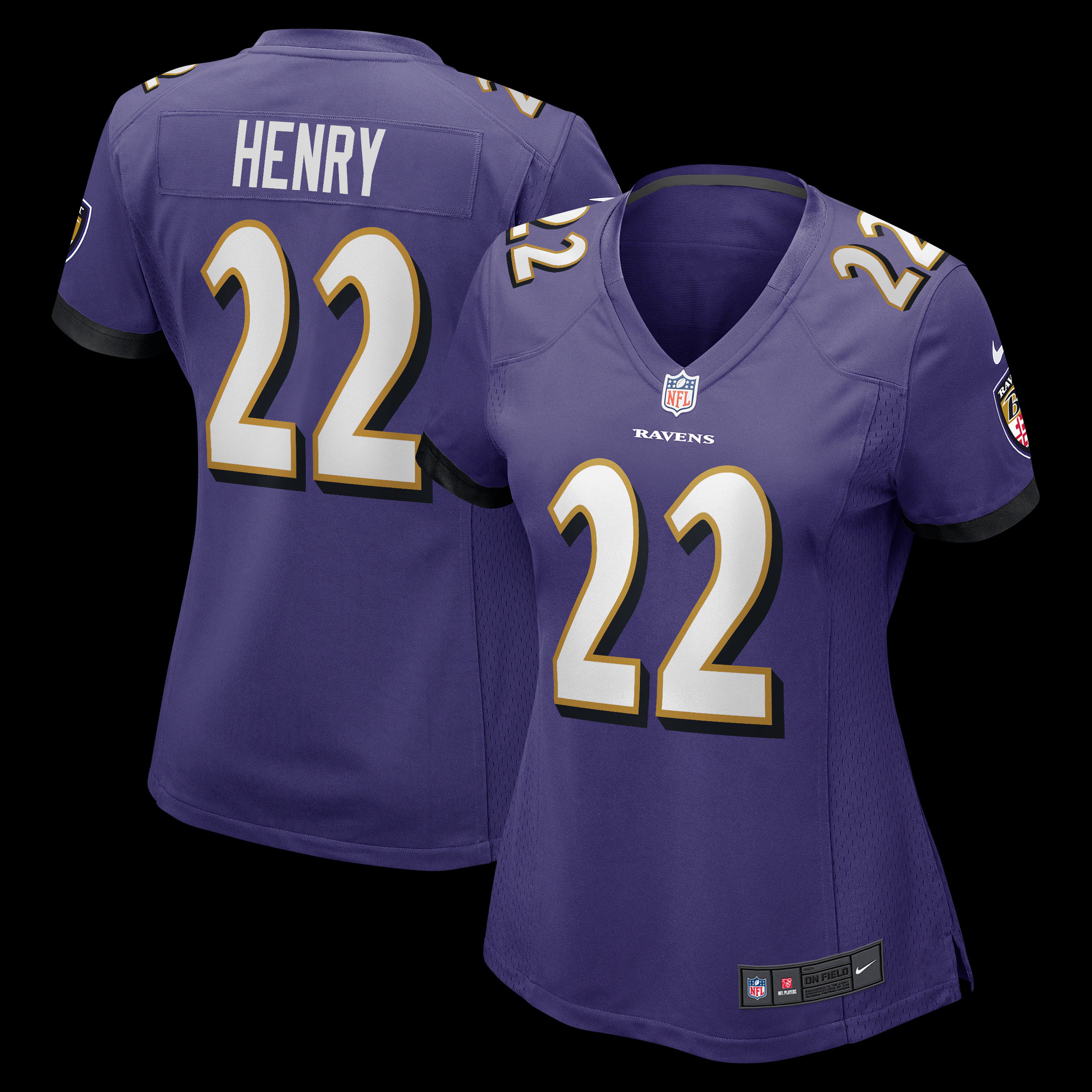 Derrick Henry Baltimore Ravens Nike Women's Game Player Jersey - Purple