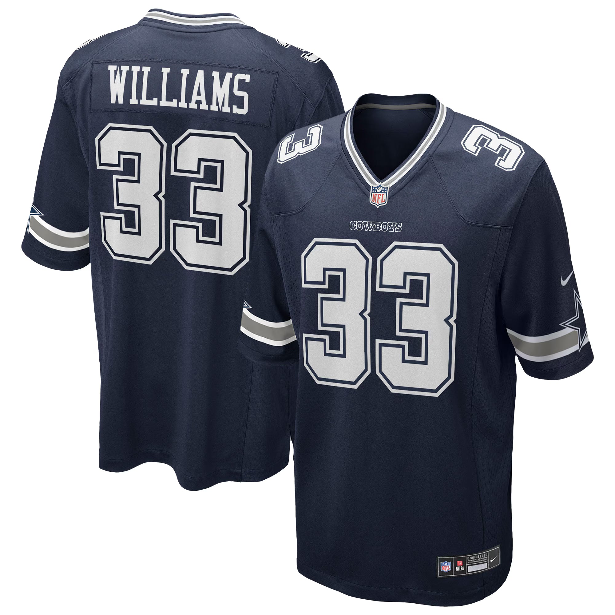 Javonte Williams Dallas Cowboys Nike Team Game Jersey - Navy