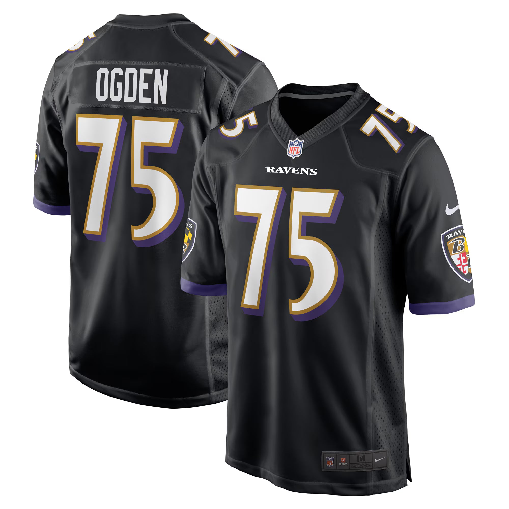 Jonathan Ogden Baltimore Ravens Nike Retired Player Alternate Game Jersey - Black