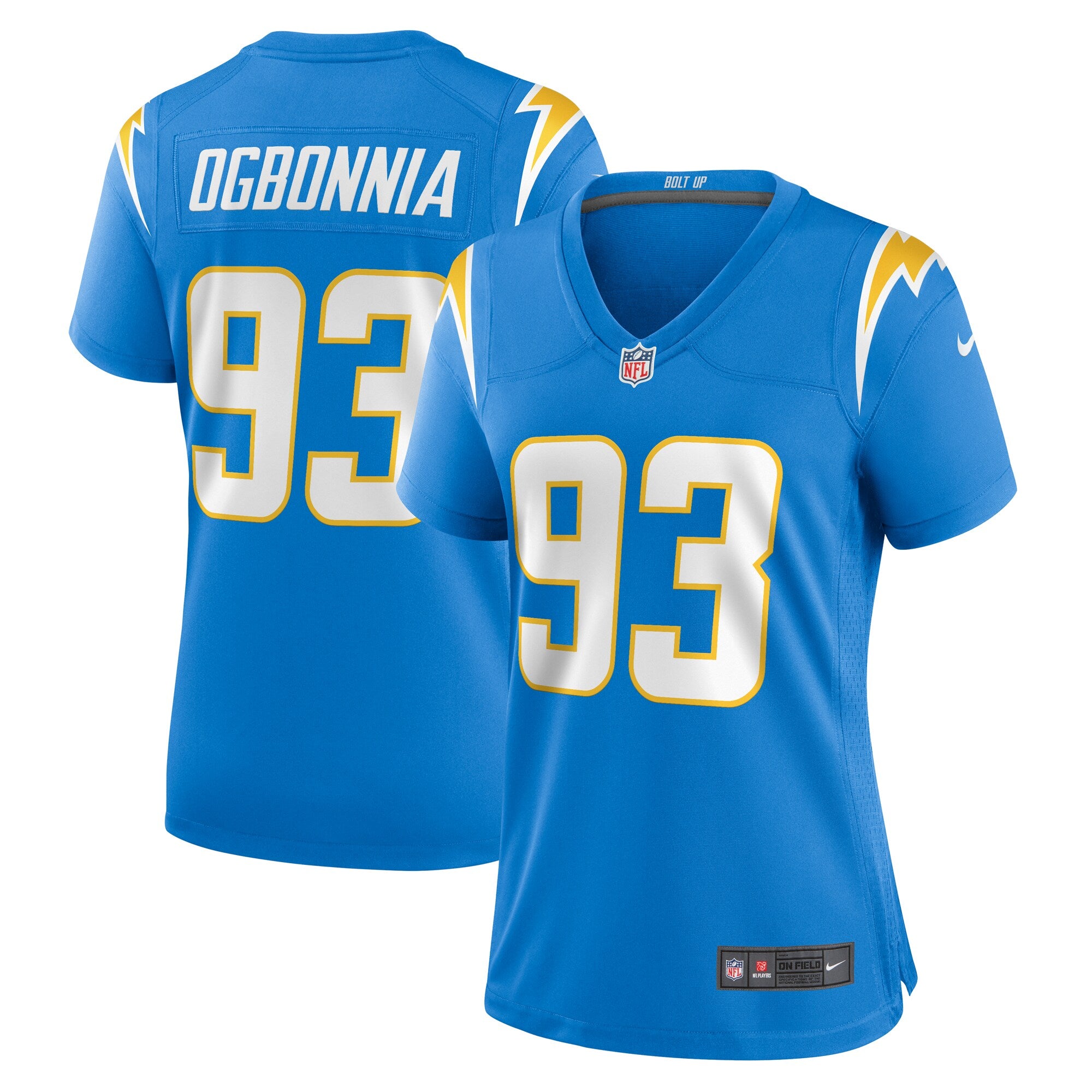 Otito Ogbonnia Los Angeles Chargers Nike Women's Game Player Jersey - Powder Blue