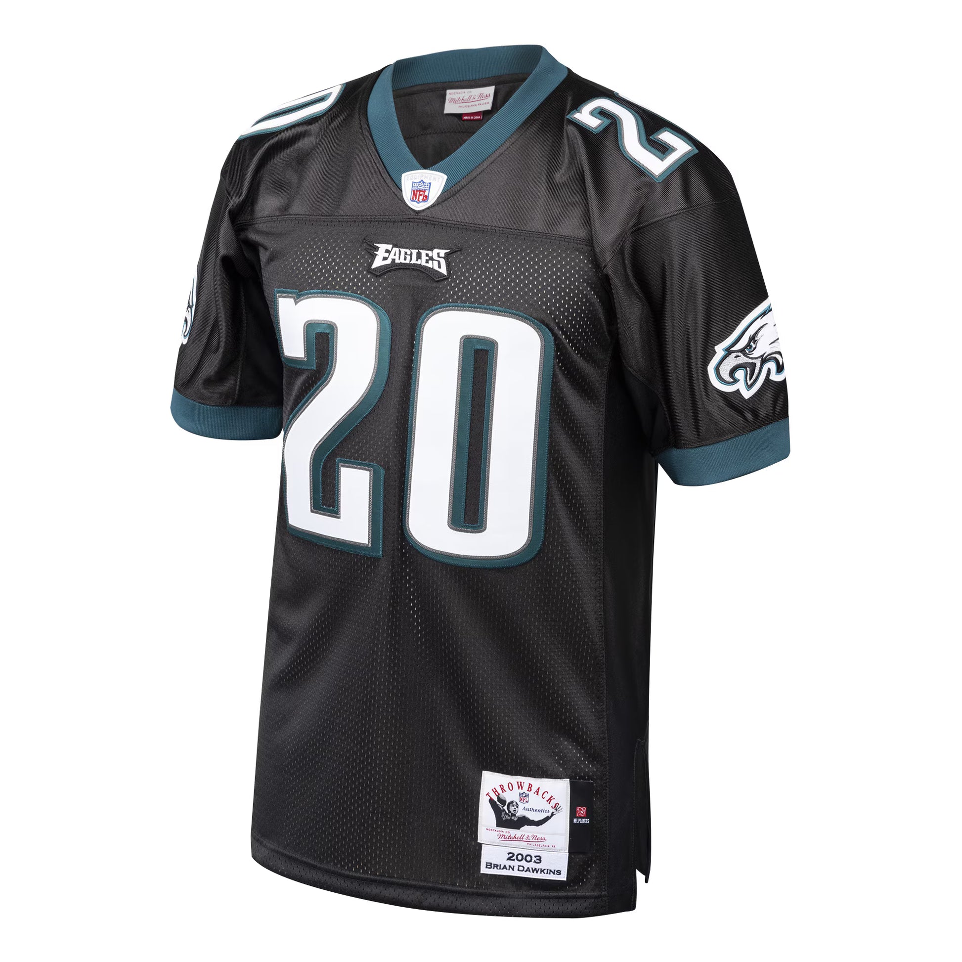 Brian Dawkins Philadelphia Eagles 2003 Mitchell &amp; Ness Authentic Throwback Retired Player Jersey - Black