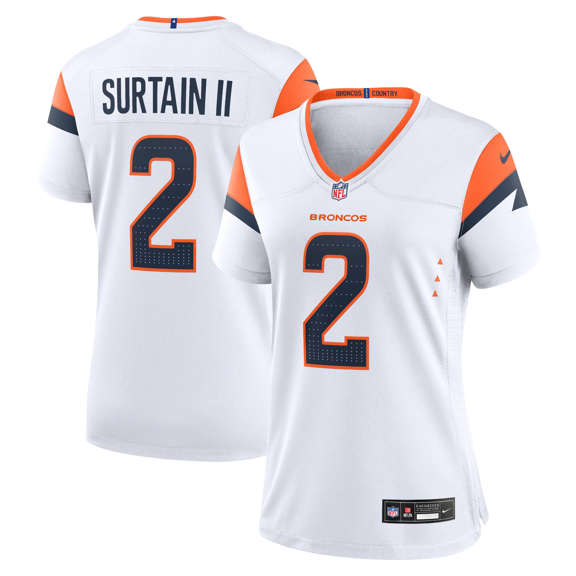 Patrick Surtain II Denver Broncos Nike Women's Mile High Collection Game Jersey - White