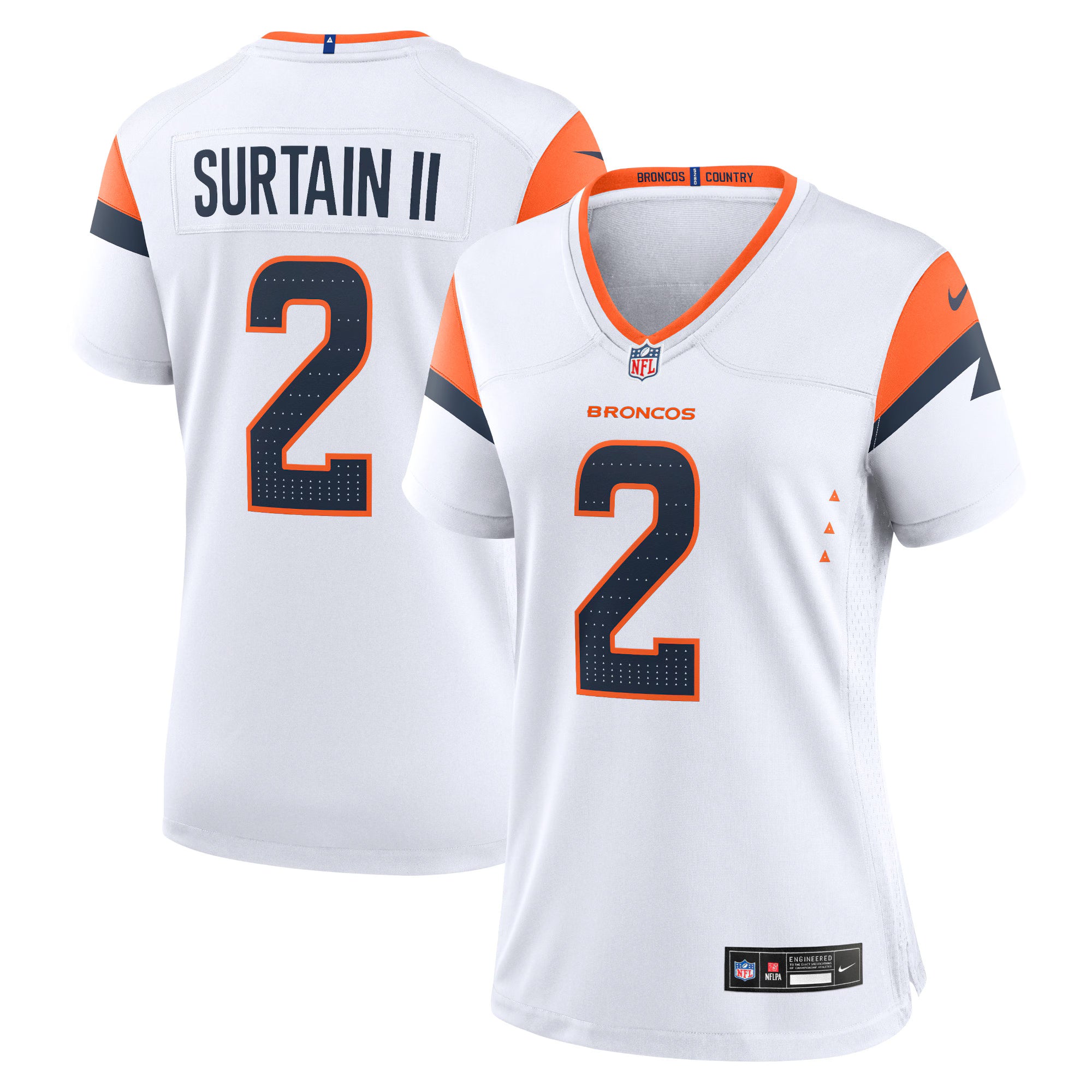 Patrick Surtain II Denver Broncos Nike Women's Mile High Collection Game Jersey - White