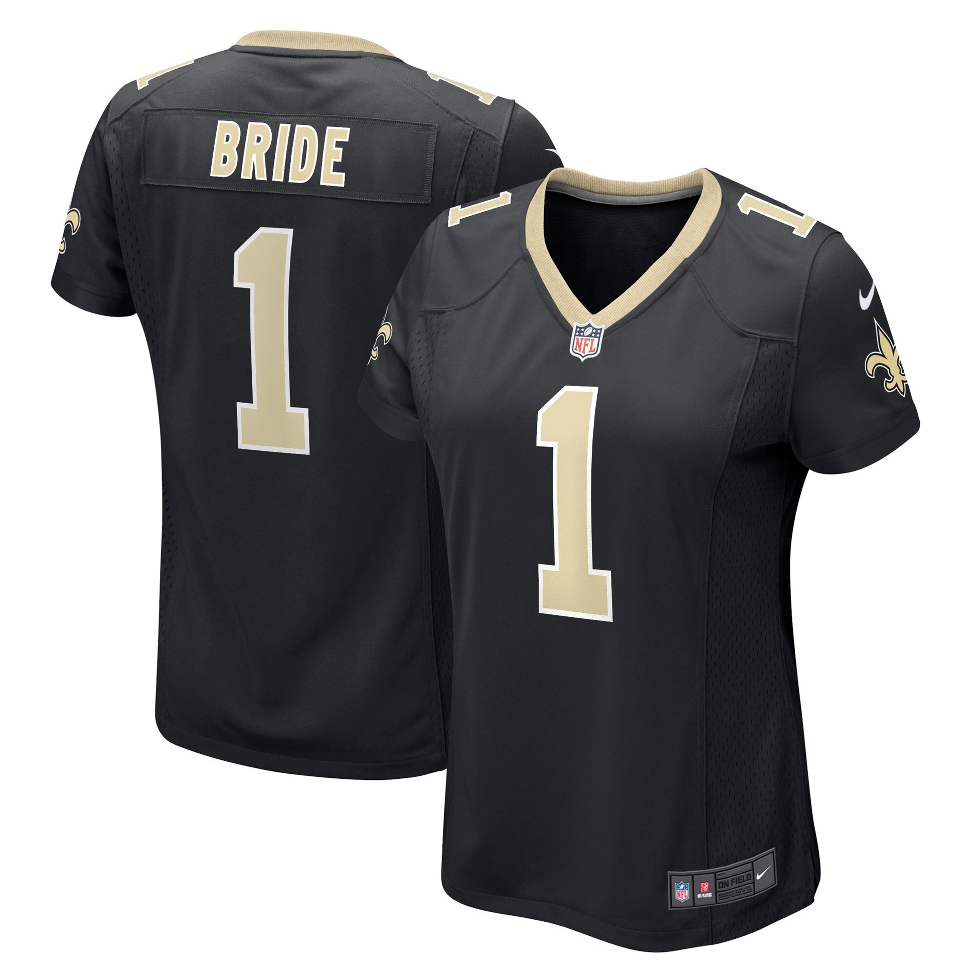Number 1 Bride New Orleans Saints Nike Women's Game Jersey - Black