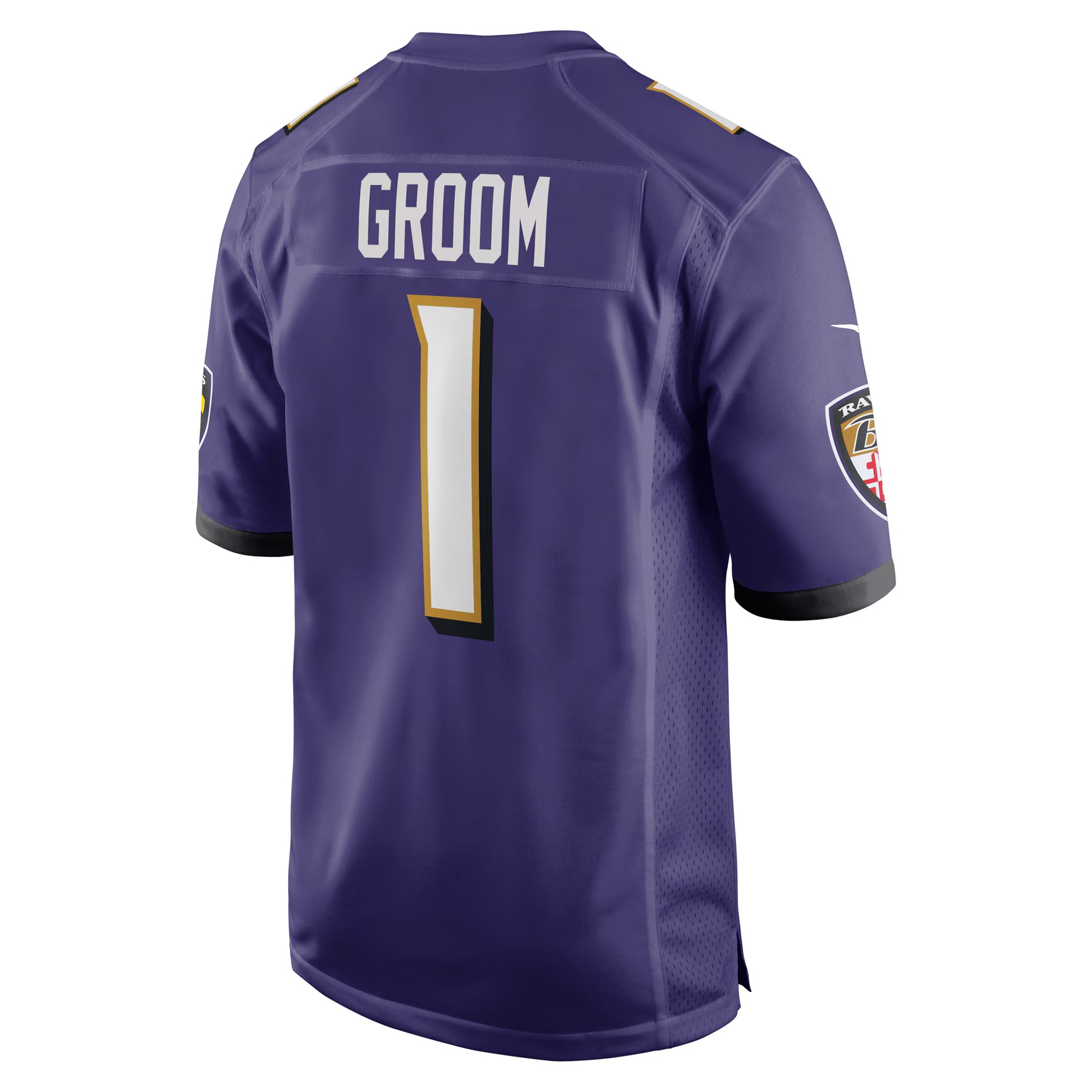 Number 1 Groom Baltimore Ravens Nike Game Jersey - Purple