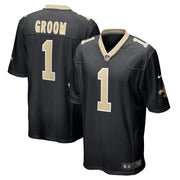 Number 1 Groom New Orleans Saints Nike Game Jersey - Black