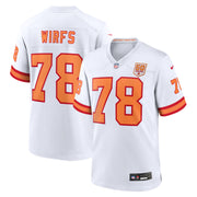 Tristan Wirfs '76 Tampa Bay Buccaneers Nike 50th Season Game Jersey - White