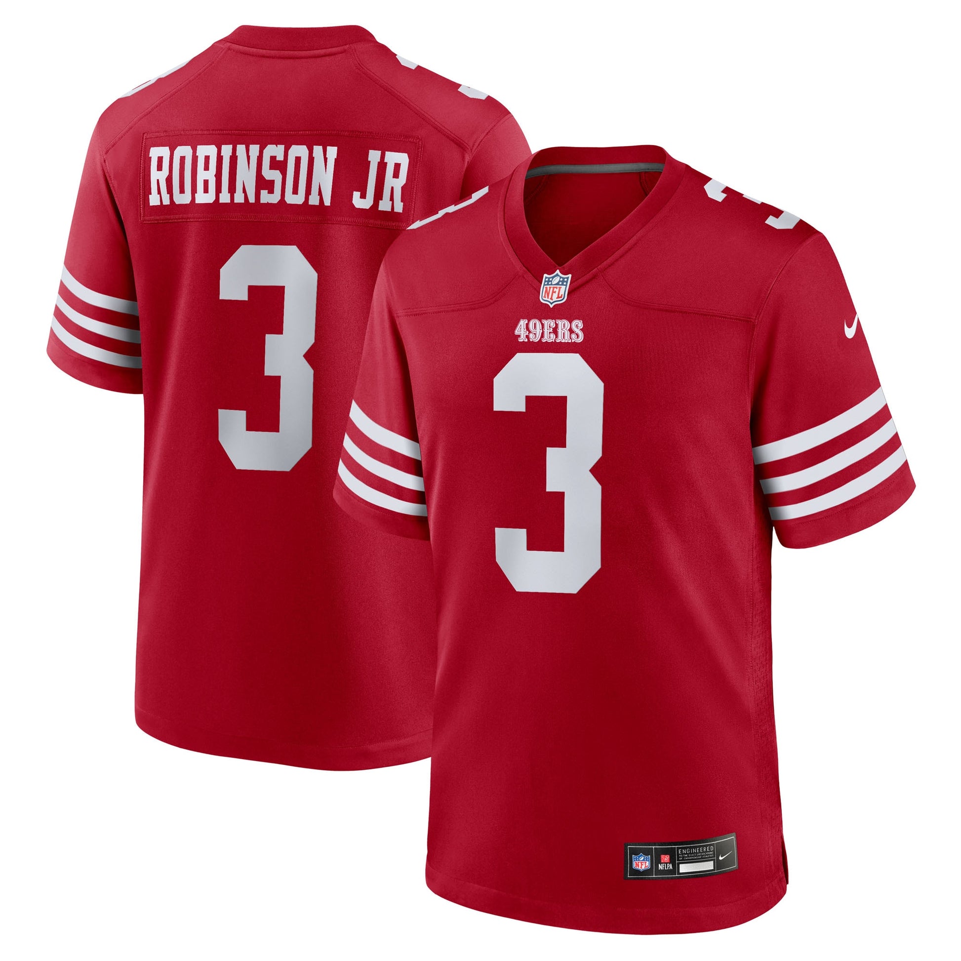 Brian Robinson Jr. San Francisco 49ers Nike Team Game Jersey -  Scarlet