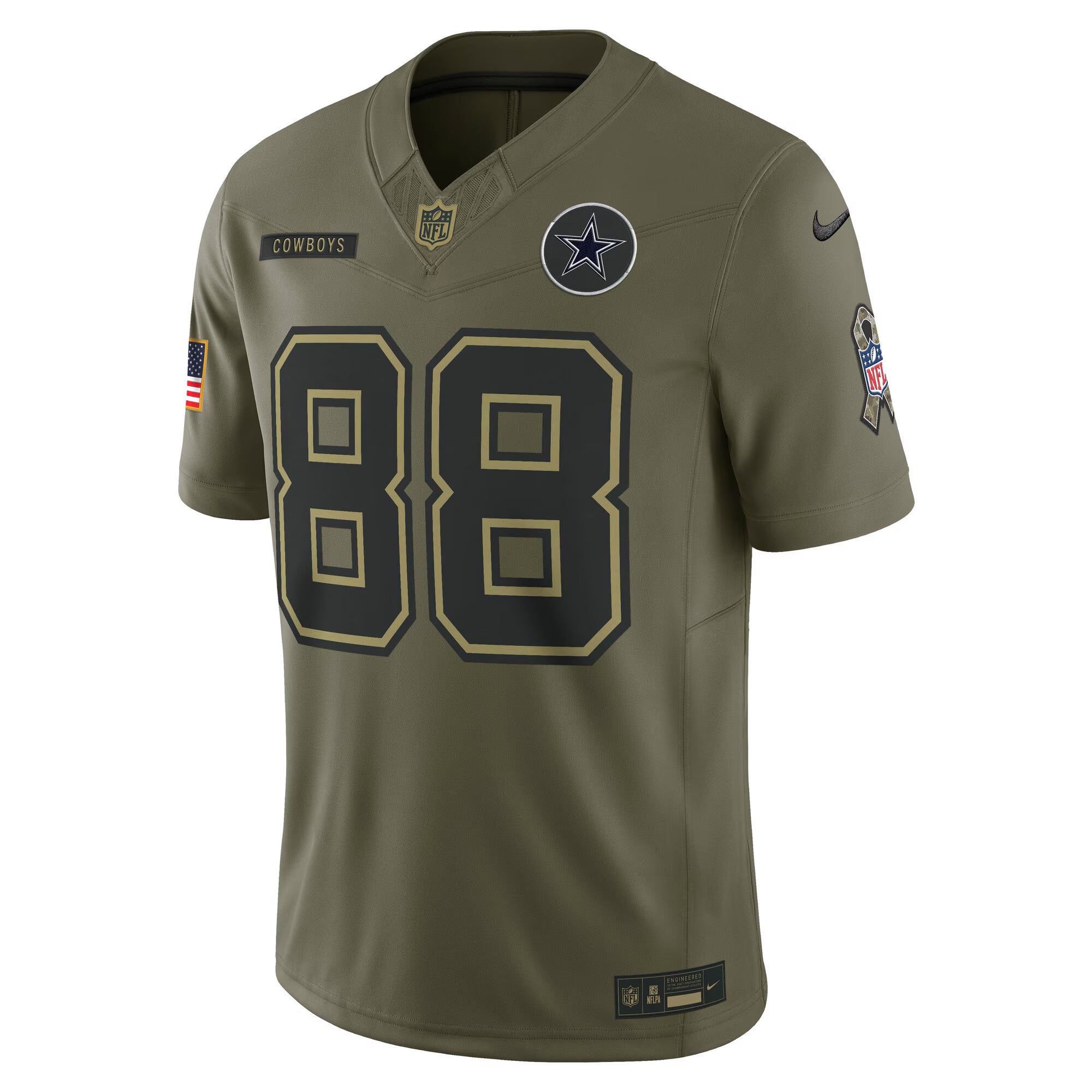 CeeDee Lamb Dallas Cowboys Nike 2025 Salute to Service Limited Jersey - Olive