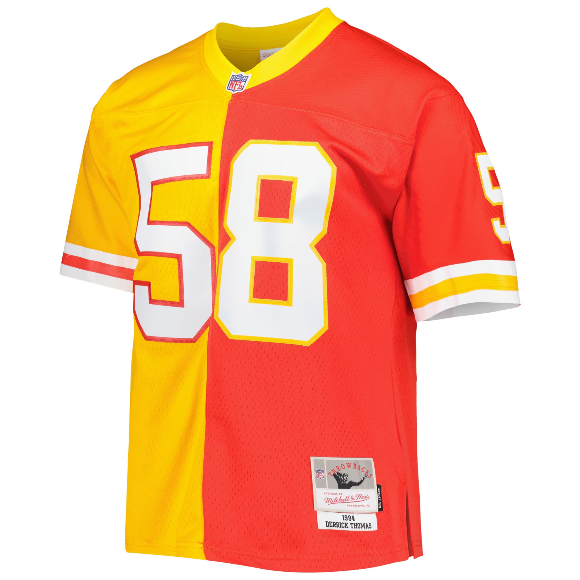 Derrick Thomas Kansas City Chiefs Mitchell &amp; Ness 1994 Split Legacy Replica Jersey - Red/Gold