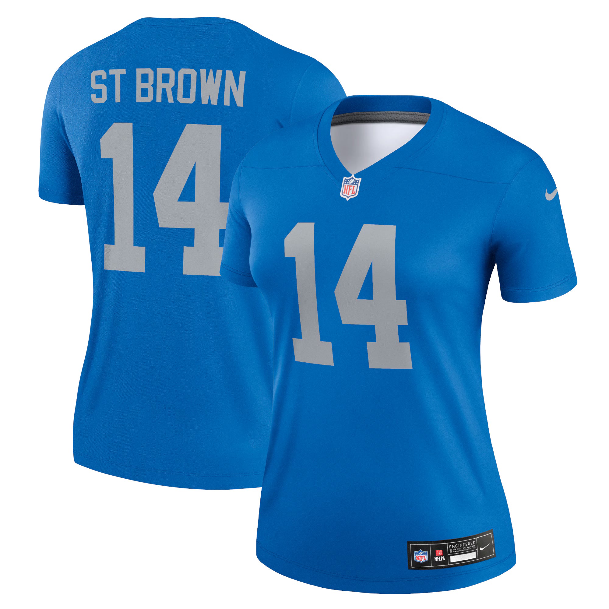 Amon-Ra St. Brown Detroit Lions Nike Women's Alternate Legend Player Performance Top -  Blue