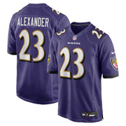 Jaire Alexander Baltimore Ravens Nike Team Game Jersey -  Purple