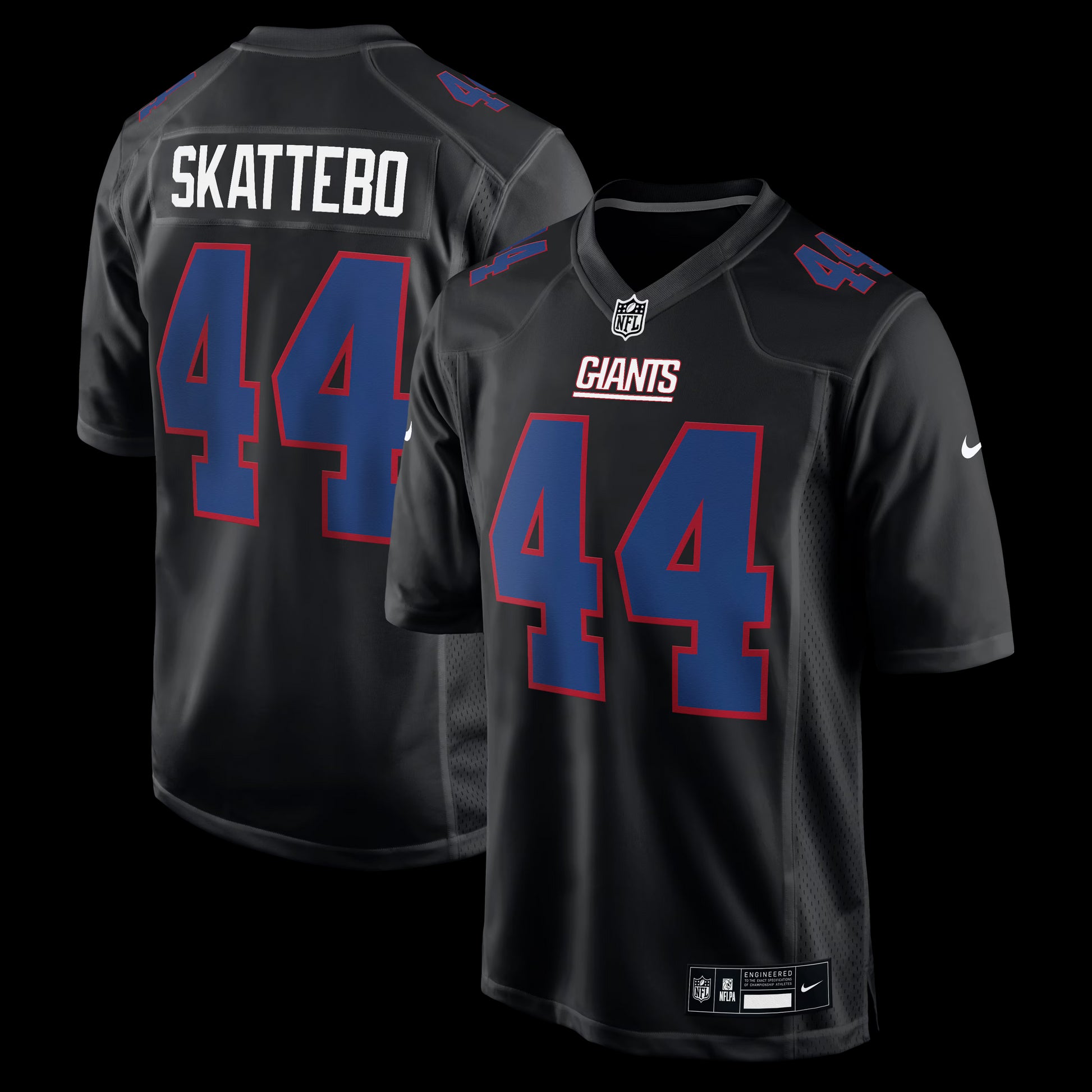 Cam Skattebo New York Giants Nike Fashion Game Jersey - Carbon Black