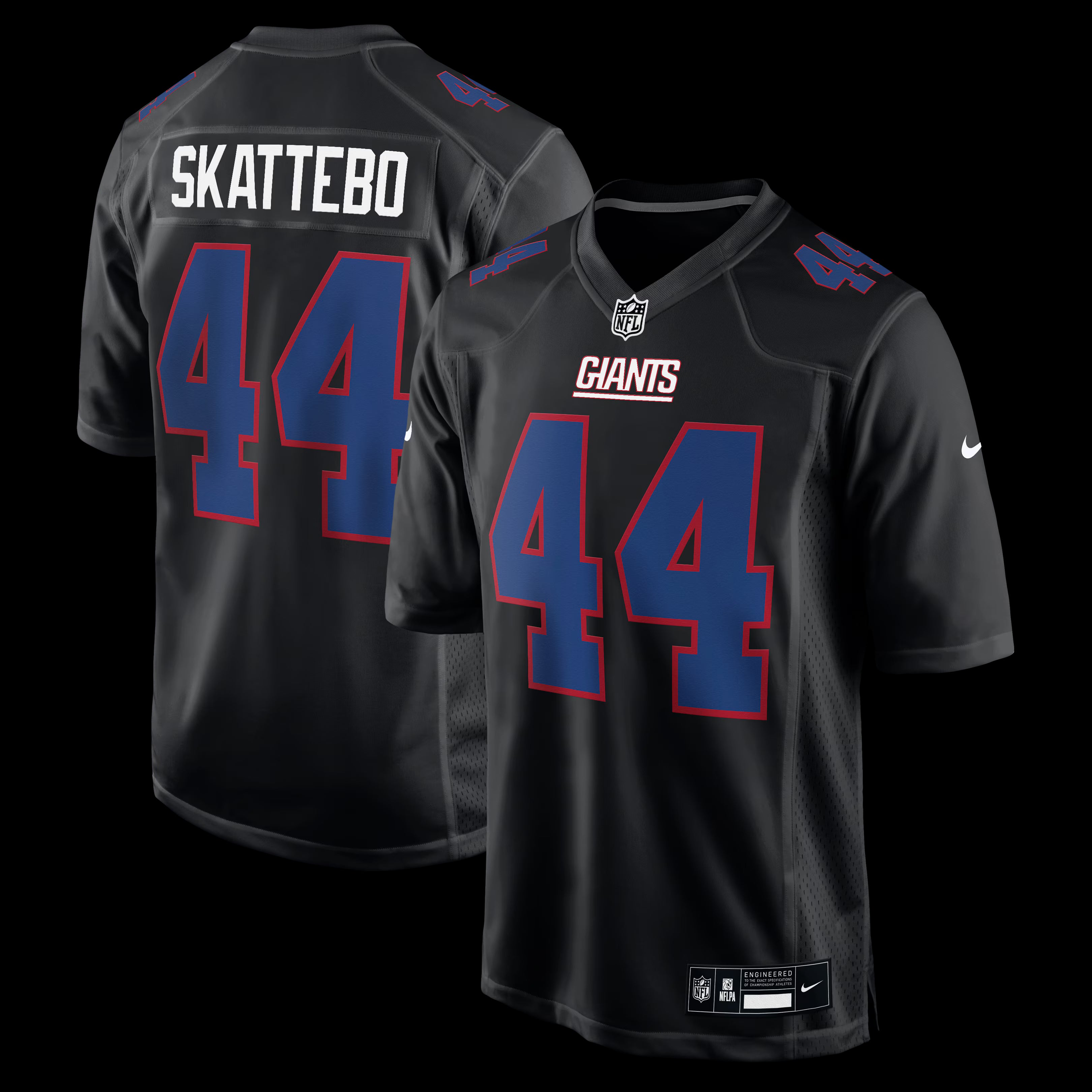 Cam Skattebo New York Giants Nike Fashion Game Jersey - Carbon Black