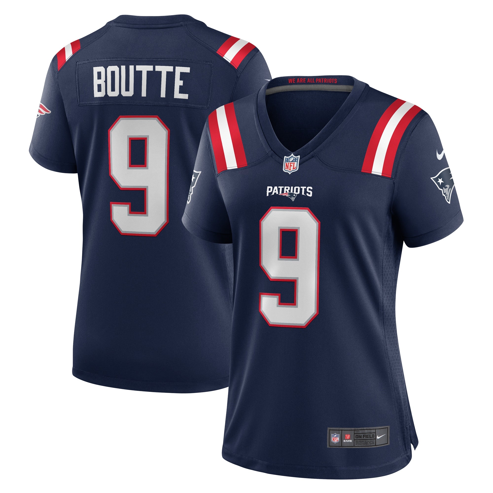 Kayshon Boutte New England Patriots Nike Women's Game Jersey - Navy