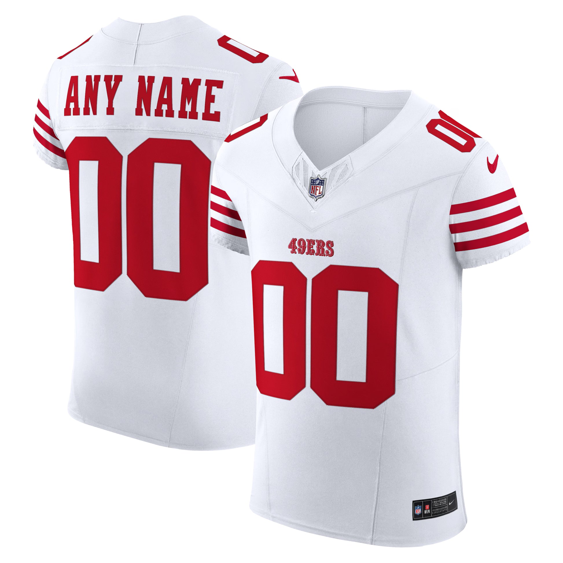 San Francisco 49ers Nike Vapor F.U.S.E. Elite Custom Jersey - White