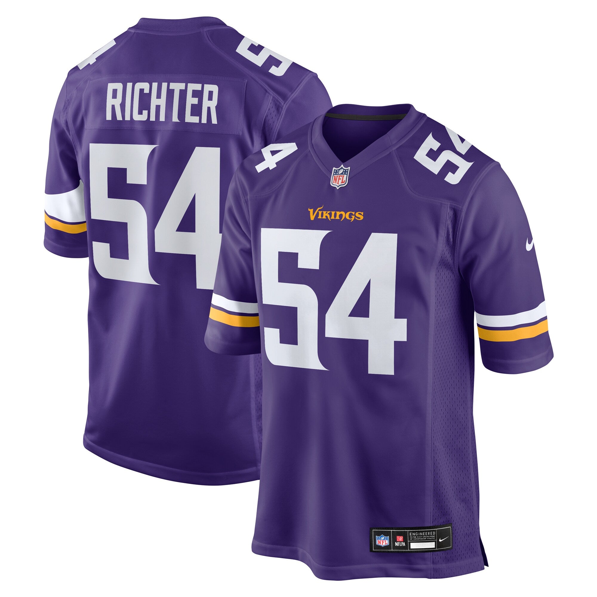 Bo Richter Minnesota Vikings Nike Team Game Jersey -  Purple