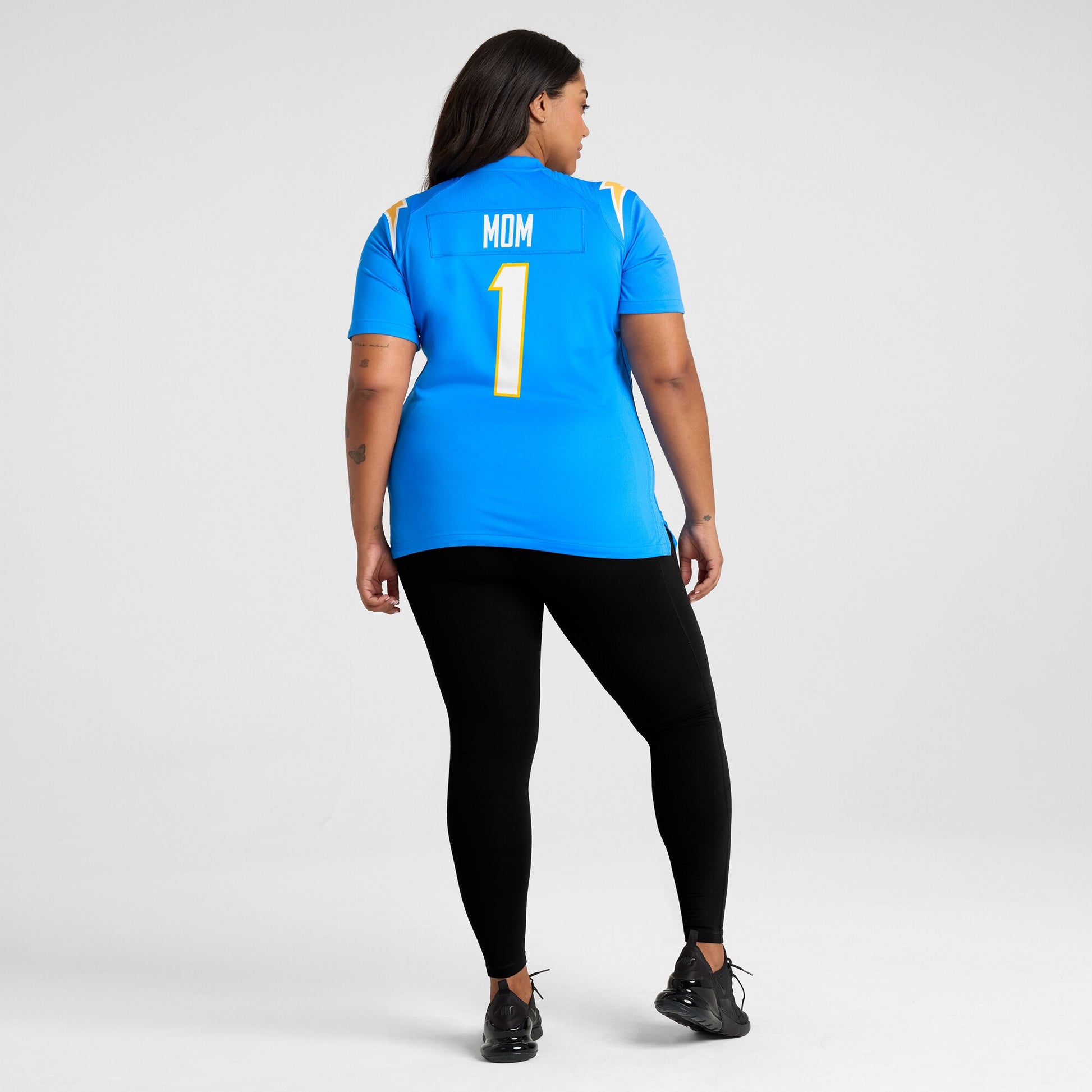 Number 1 Mom Los Angeles Chargers Nike Women's Game Jersey - Powder Blue