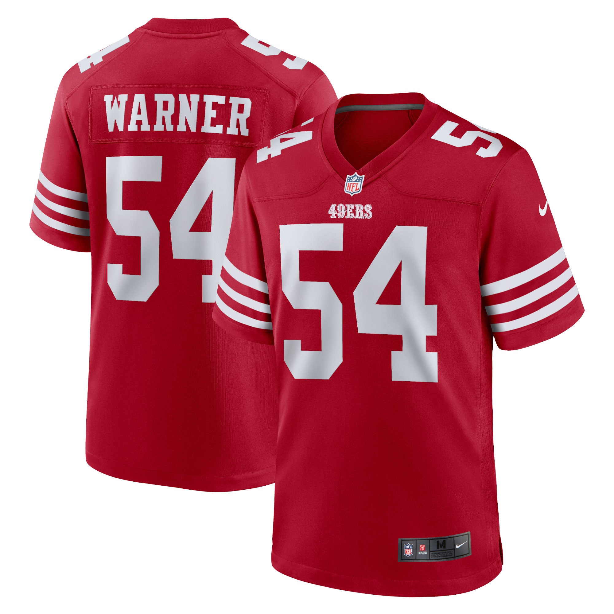 Fred Warner San Francisco 49ers Nike Team Game Player Jersey - Scarlet
