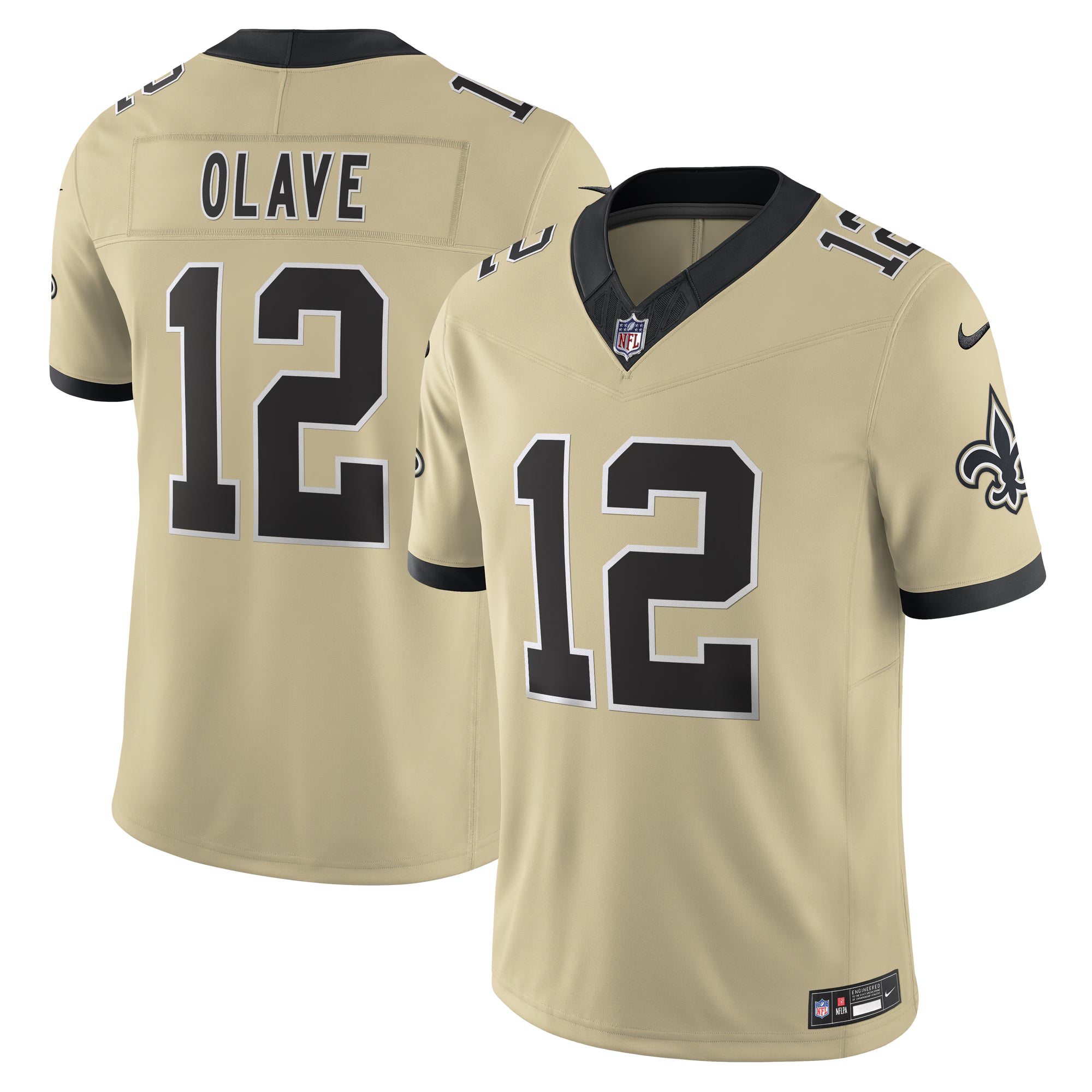 Chris Olave New Orleans Saints Nike Gameday Golds Alternate Vapor F.U.S.E. Limited Jersey - Gold