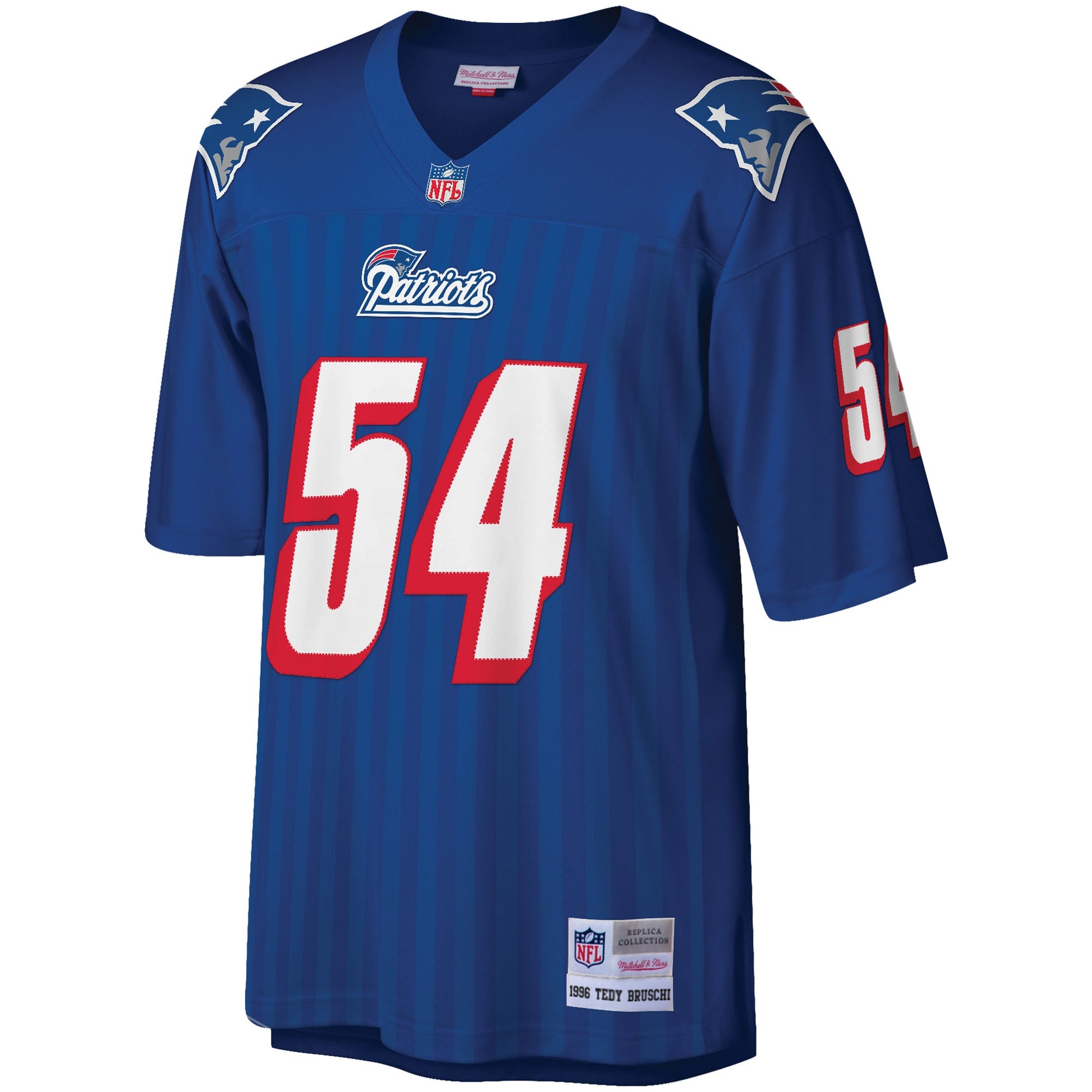 Tedy Bruschi New England Patriots Mitchell &amp; Ness Big &amp; Tall 1996 Retired Player Replica Jersey - Royal