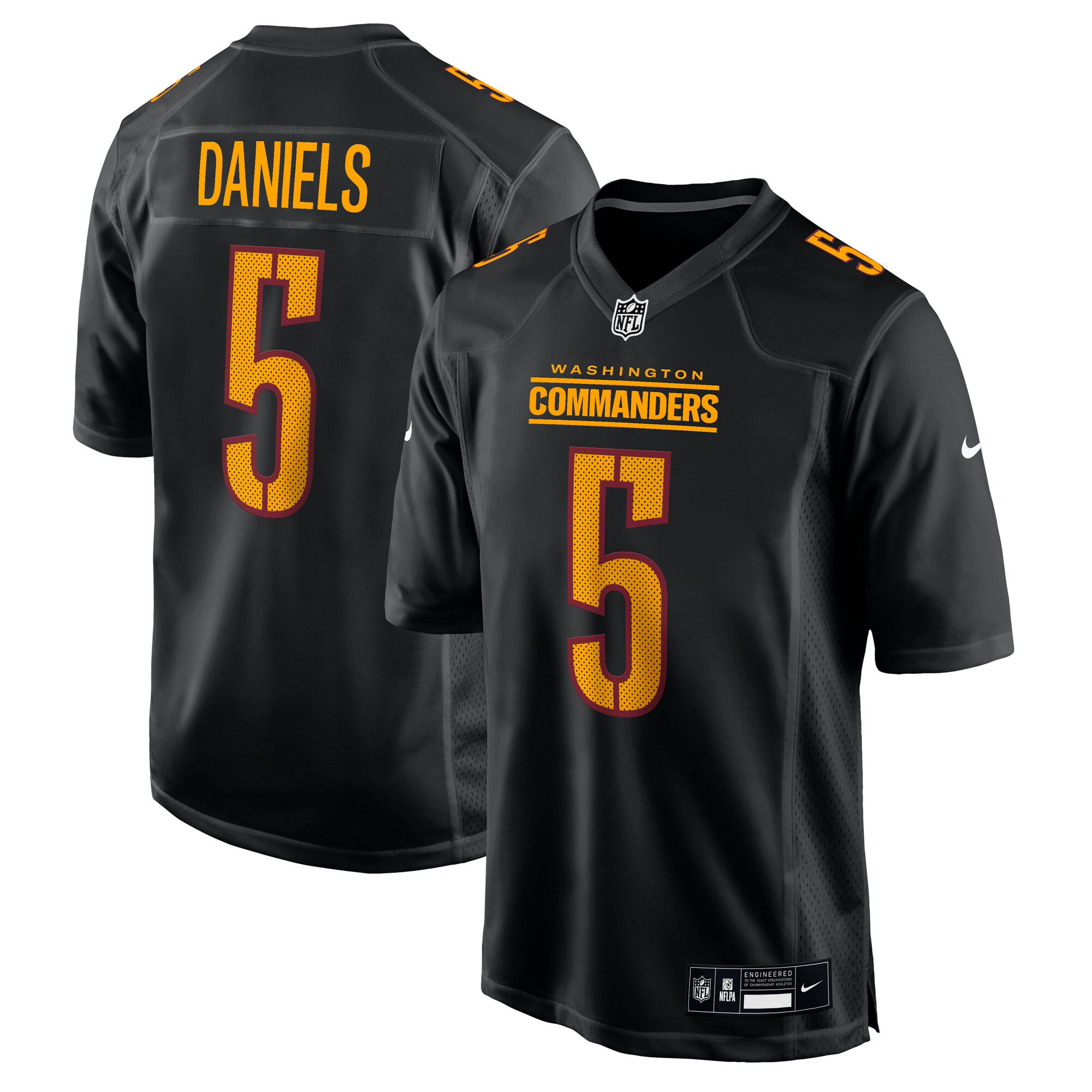 Jayden Daniels Washington Commanders Nike Fashion Jersey - Carbon Black