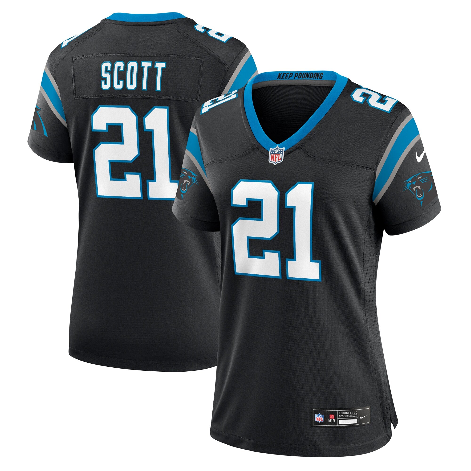 Nick Scott Carolina Panthers Nike Women's  Game Jersey -  Black