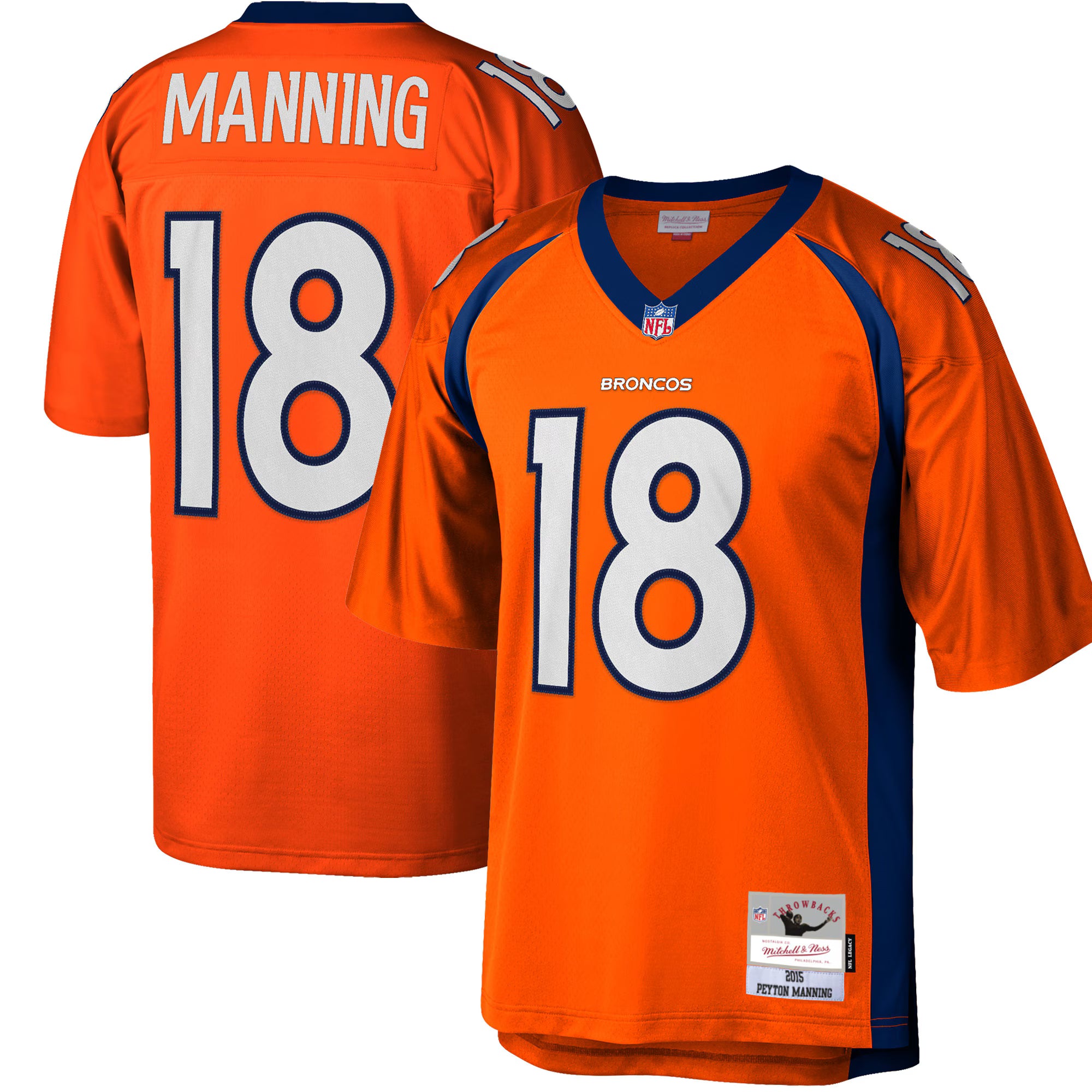 Peyton Manning Denver Broncos Mitchell &amp; Ness Big &amp; Tall 2015 Retired Player Replica Jersey - Orange