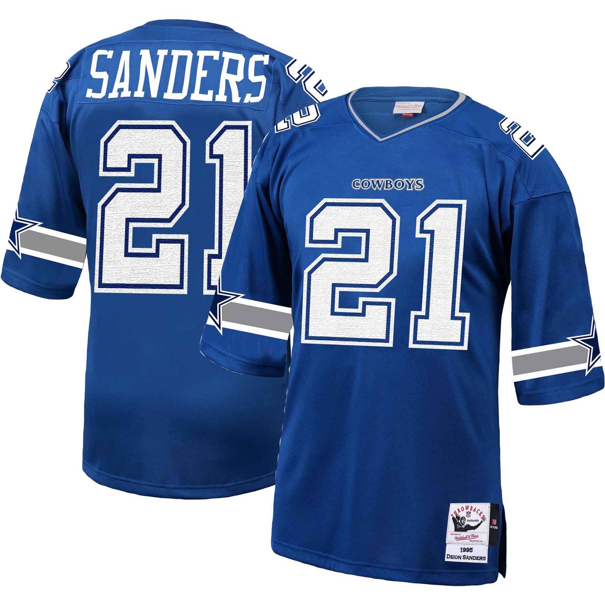 Deion Sanders Dallas Cowboys 1996 Mitchell &amp; Ness Authentic Throwback Retired Player Jersey - Royal