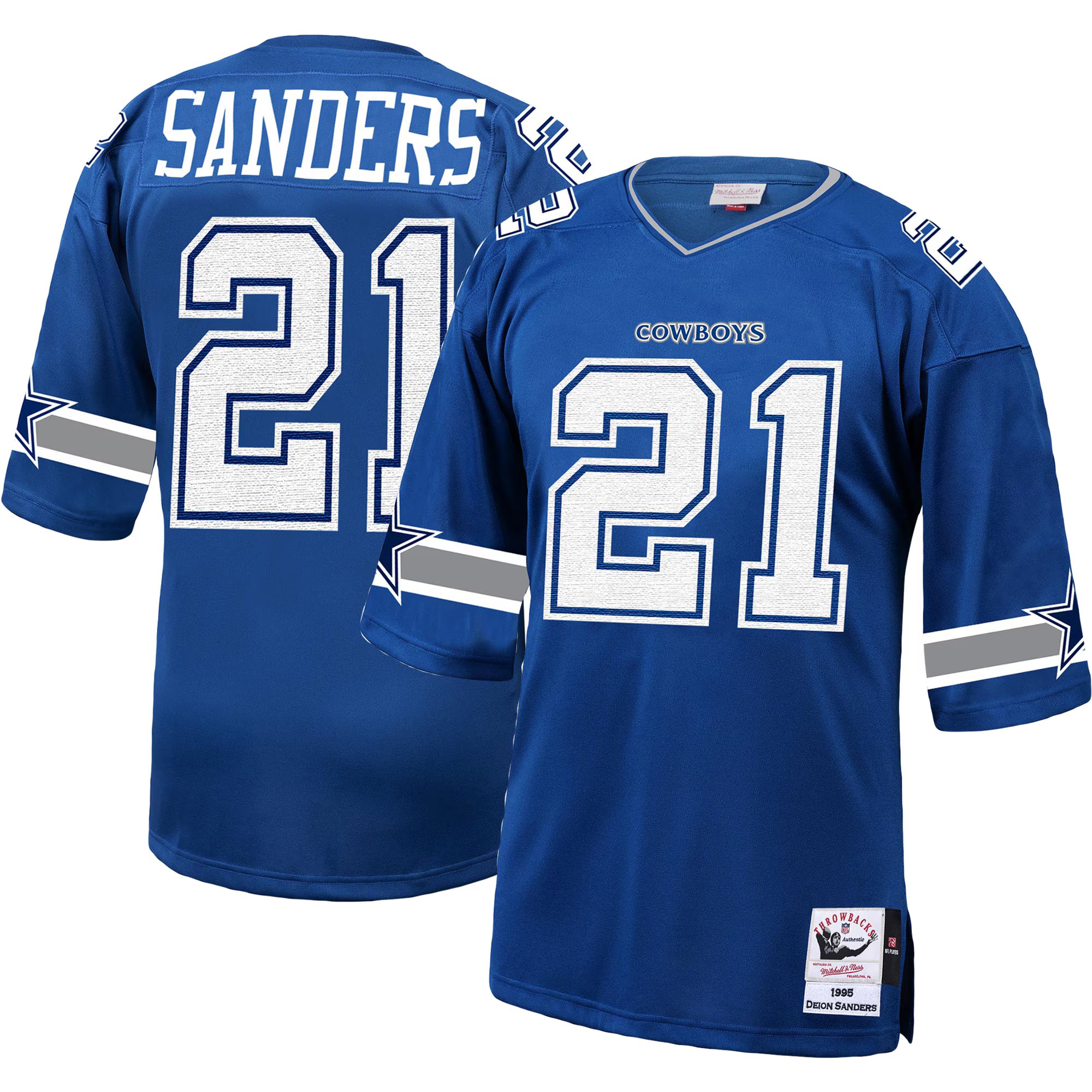 Deion Sanders Dallas Cowboys 1996 Mitchell &amp; Ness Authentic Throwback Retired Player Jersey - Royal
