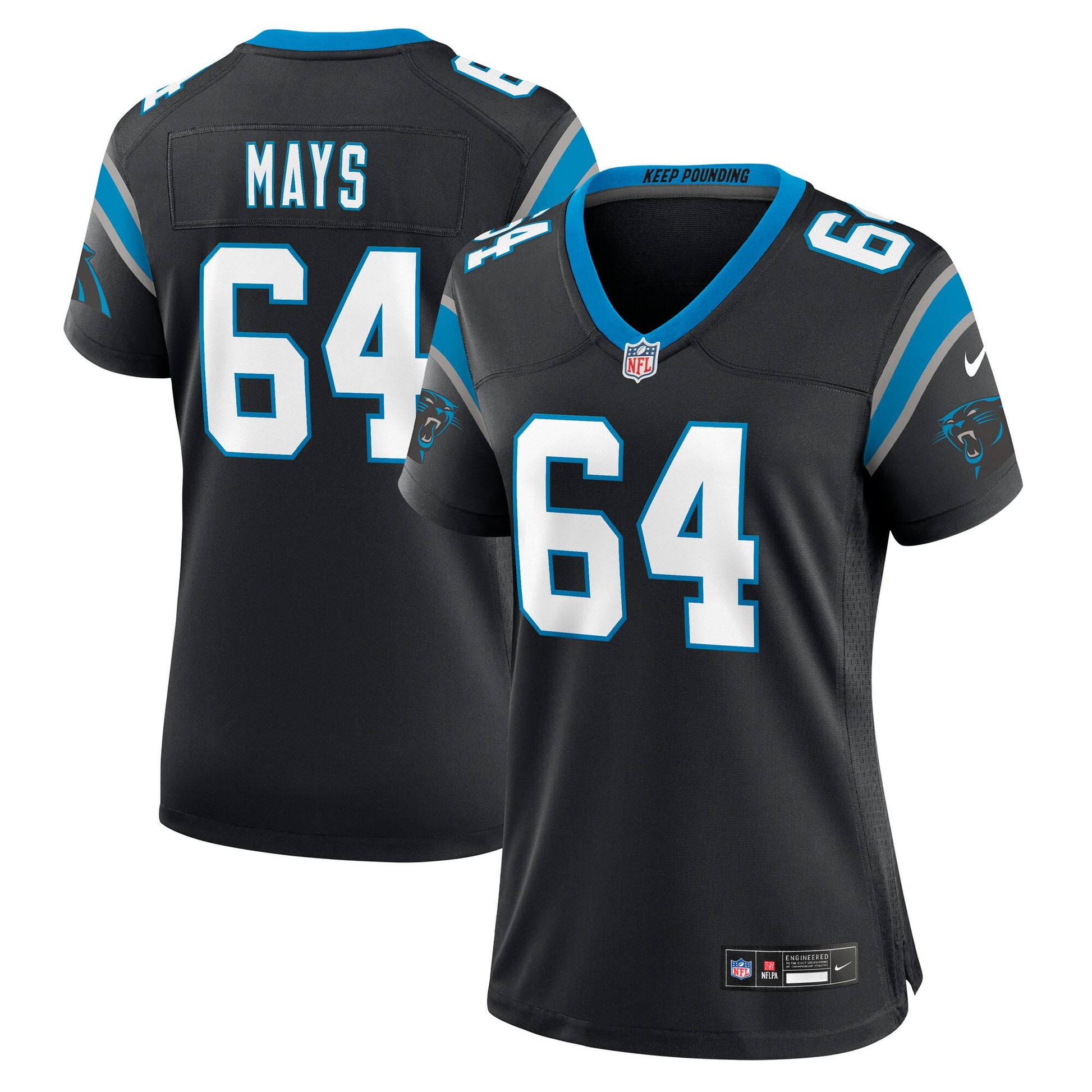 Cade Mays Carolina Panthers Nike Women's Team Game Jersey -  Black