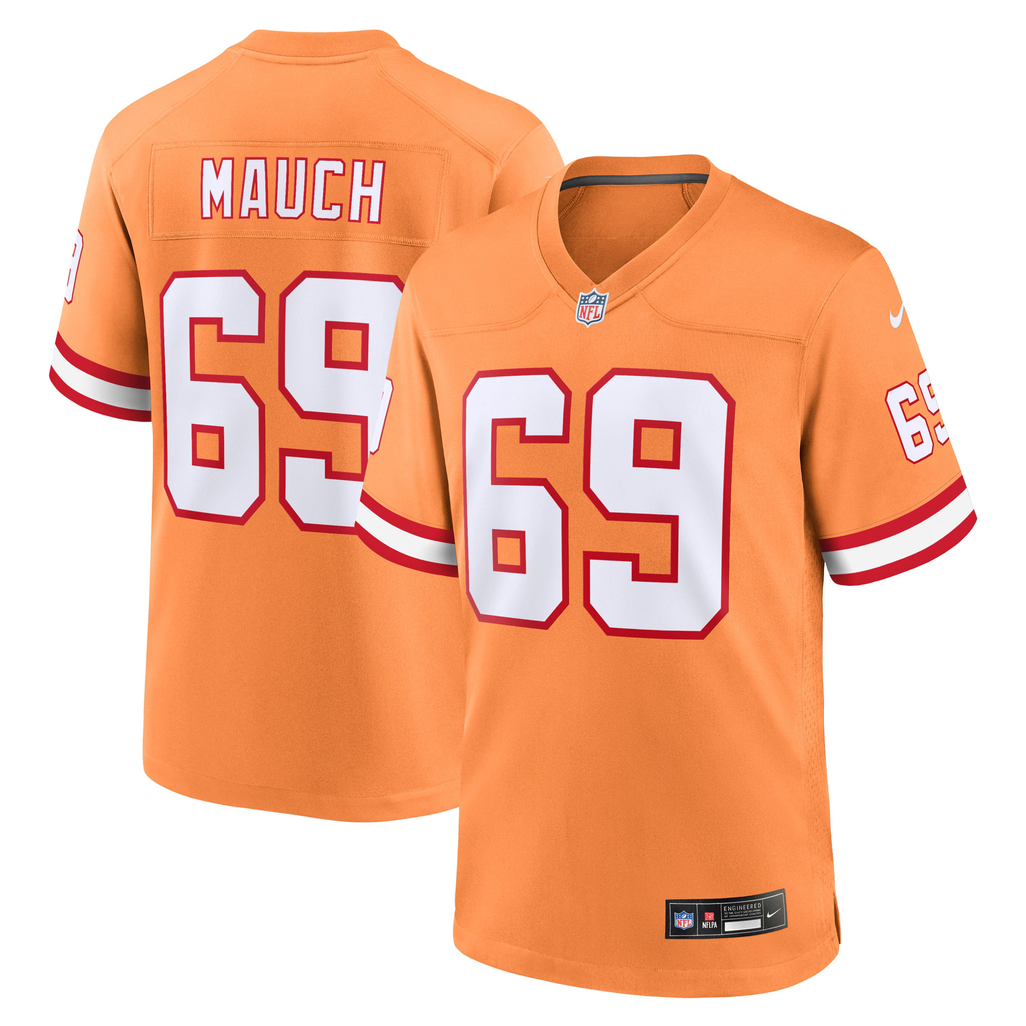Cody Mauch Tampa Bay Buccaneers Nike Alternate Game Jersey - Orange