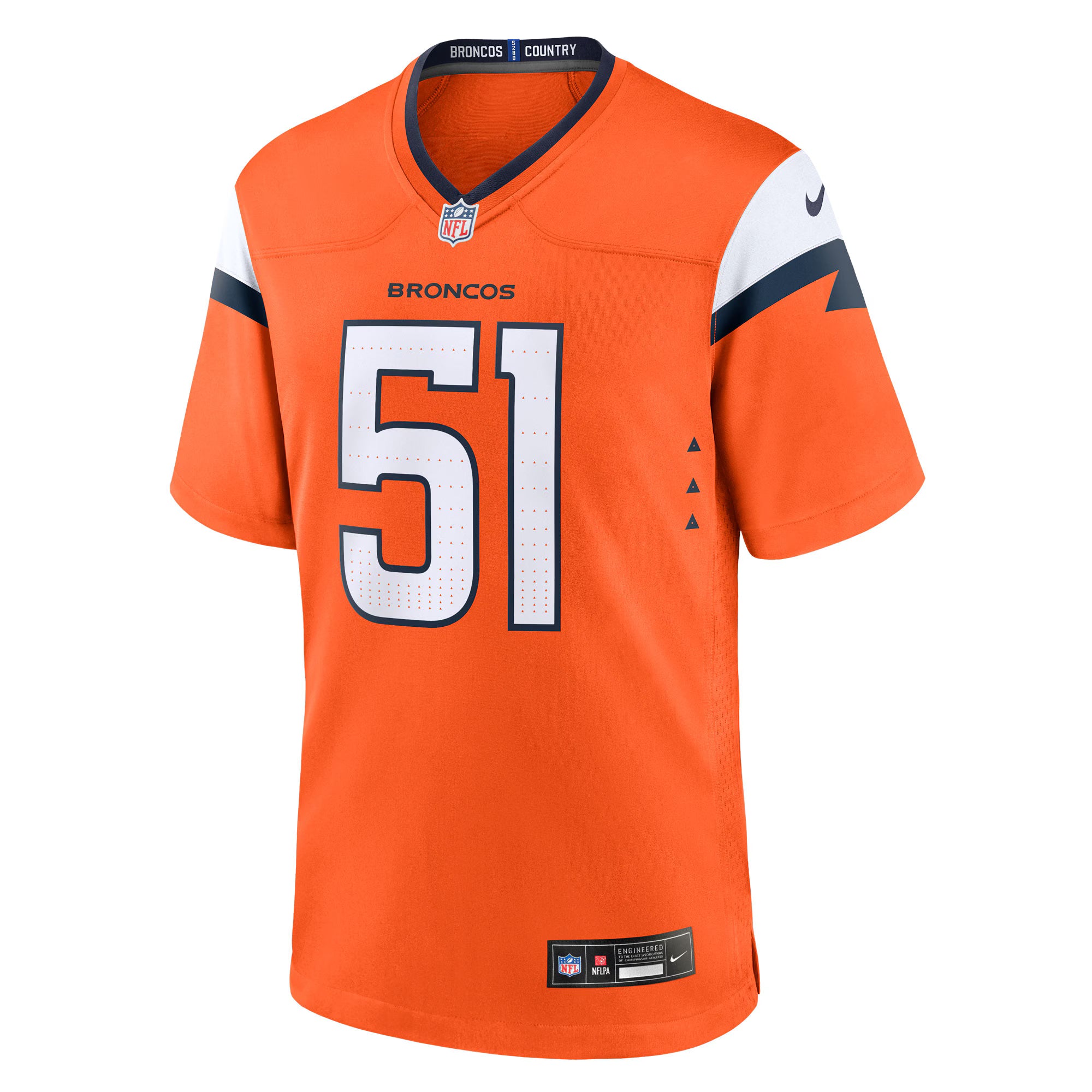 Que Robinson Denver Broncos Nike Team Game Jersey -  Orange