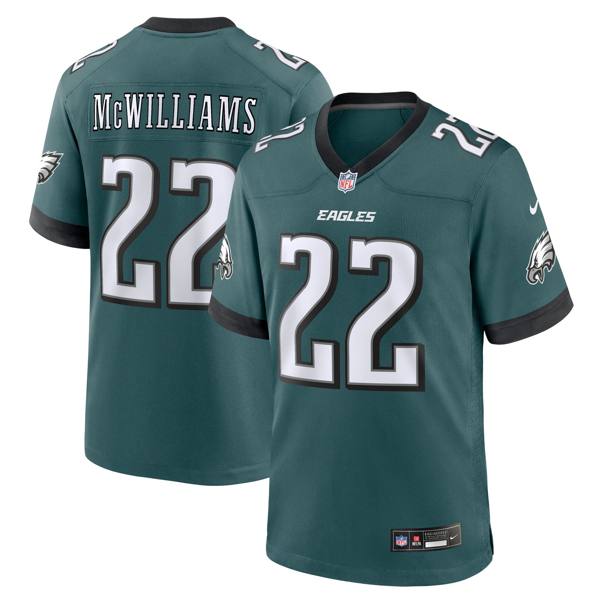 Mac McWilliams Philadelphia Eagles Nike Team Game Jersey - Midnight Green