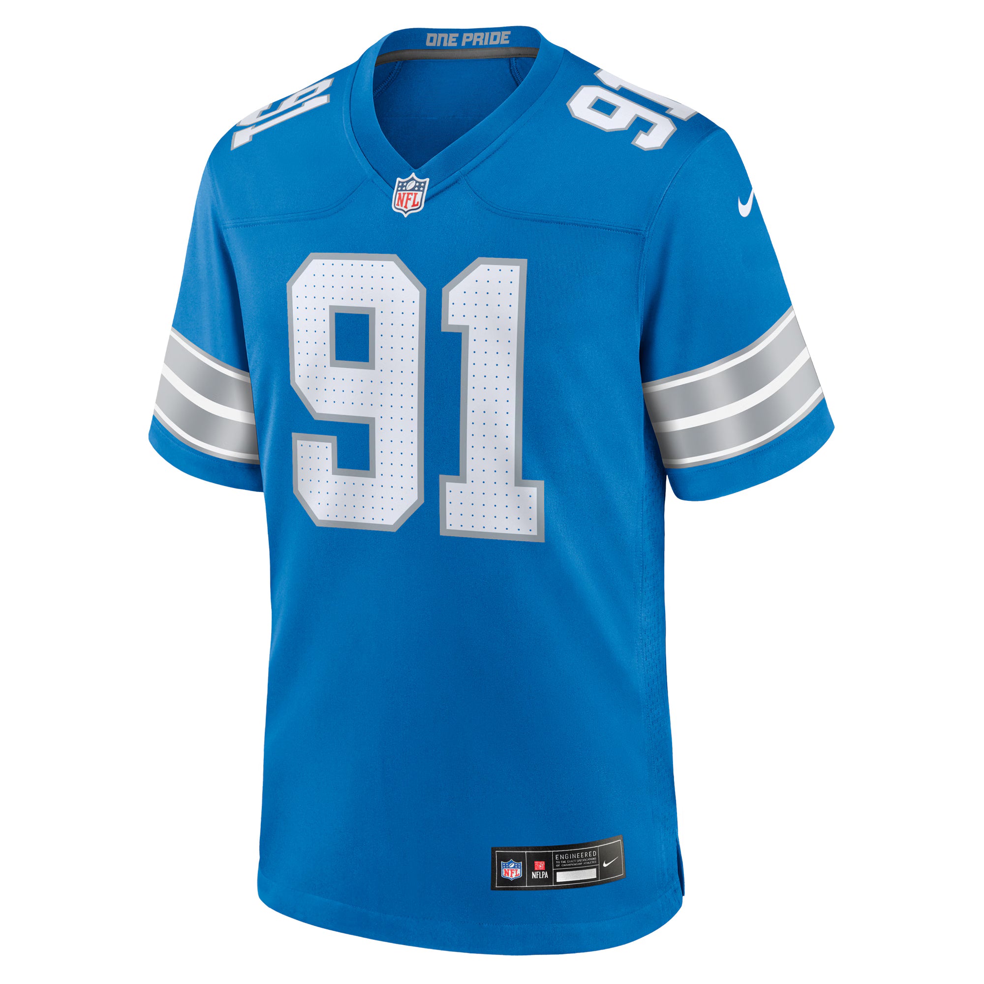 Tyleik Williams Detroit Lions Nike 2025 NFL Draft First Round Pick Game Jersey - Blue