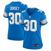 Khalil Dorsey Detroit Lions Nike Women's Team Game Jersey -  Blue