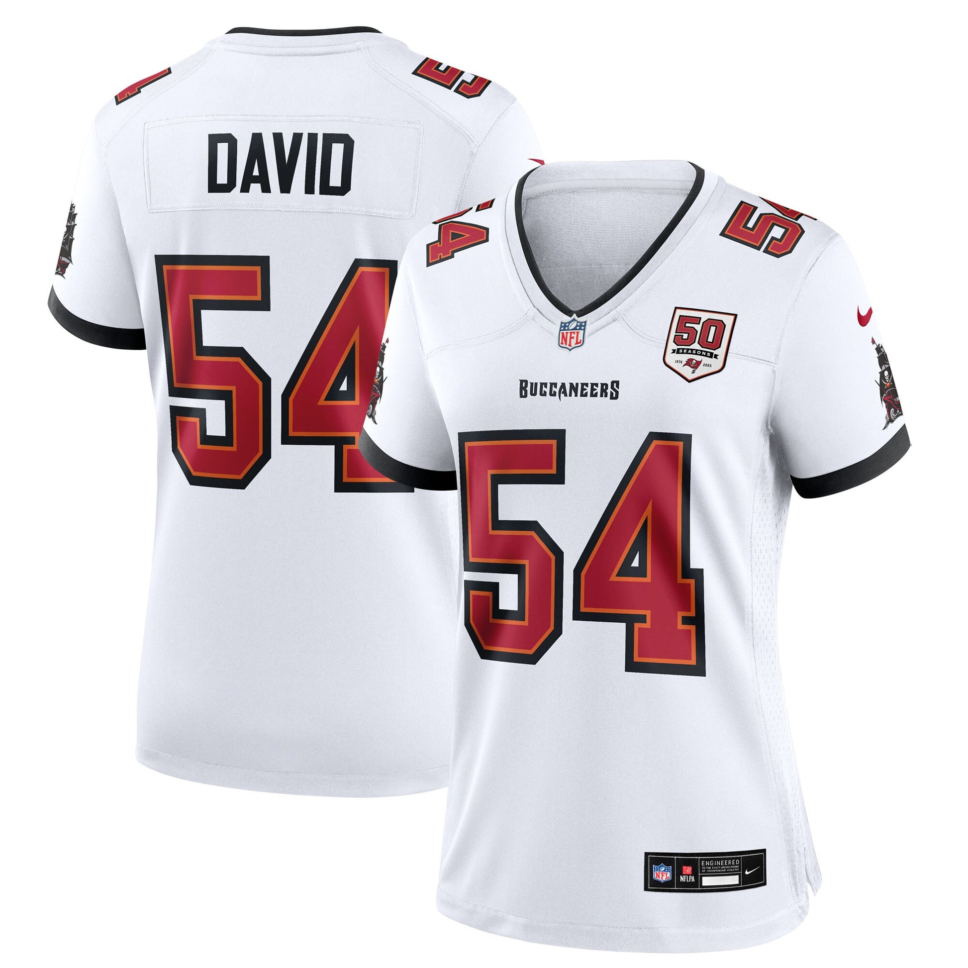 Lavonte David Tampa Bay Buccaneers Nike Women's 50th Anniversary White Game Jersey - White