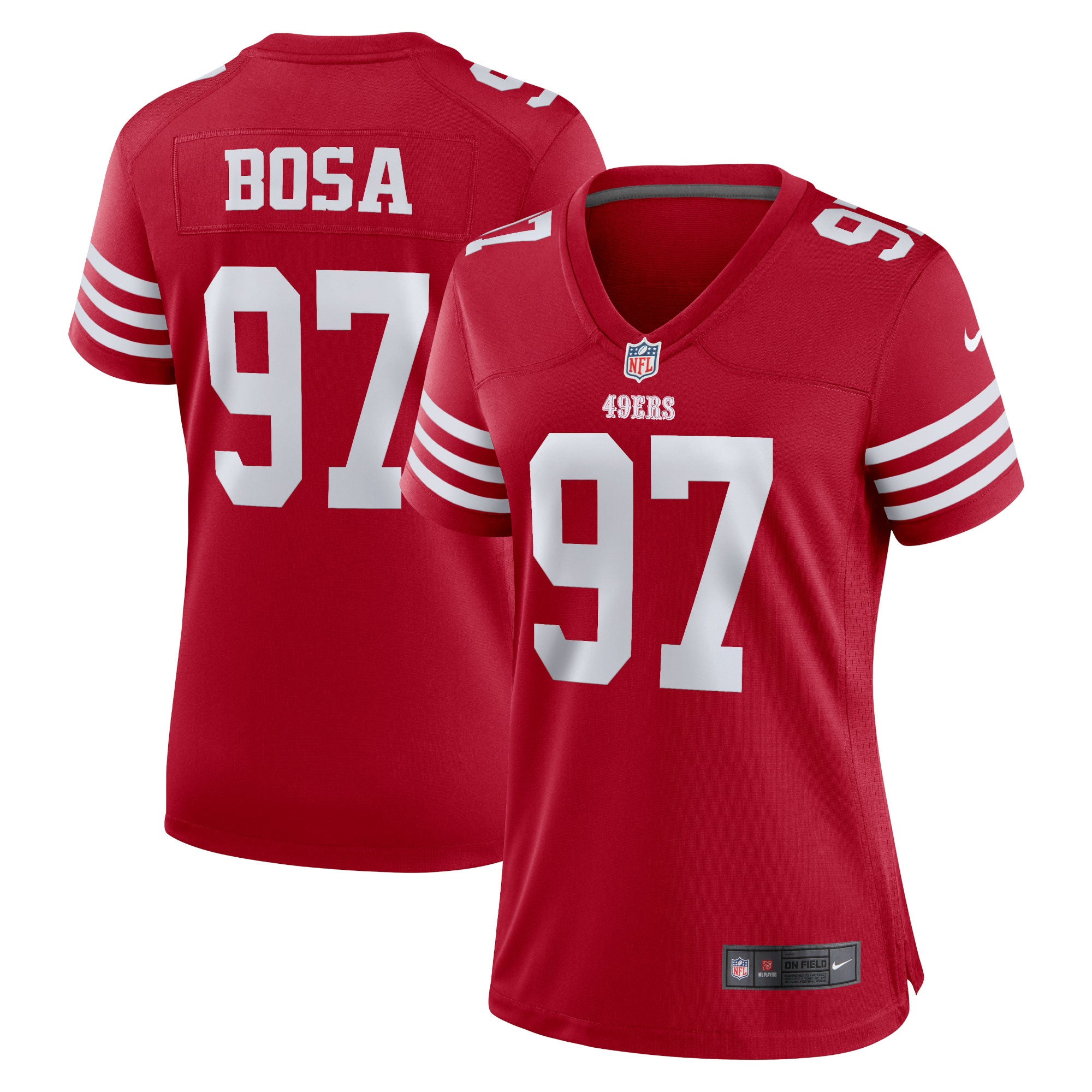Nick Bosa San Francisco 49ers Nike Women's Team Game Player Jersey - Scarlet
